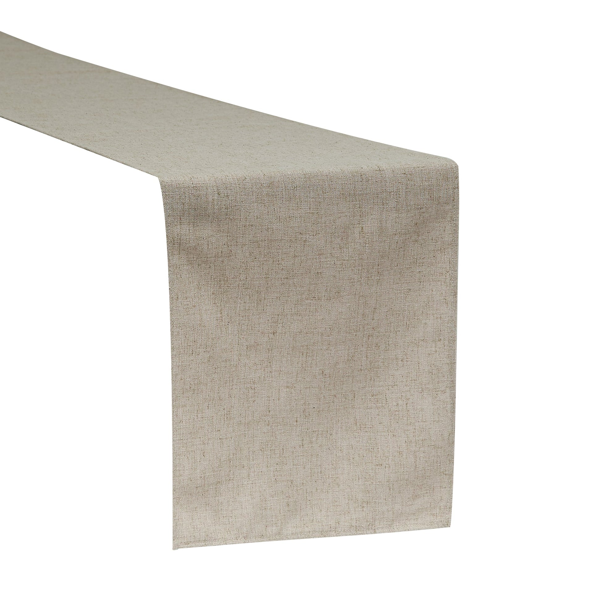 Premium Linen-Look Panama Weave Table Runner - Beige