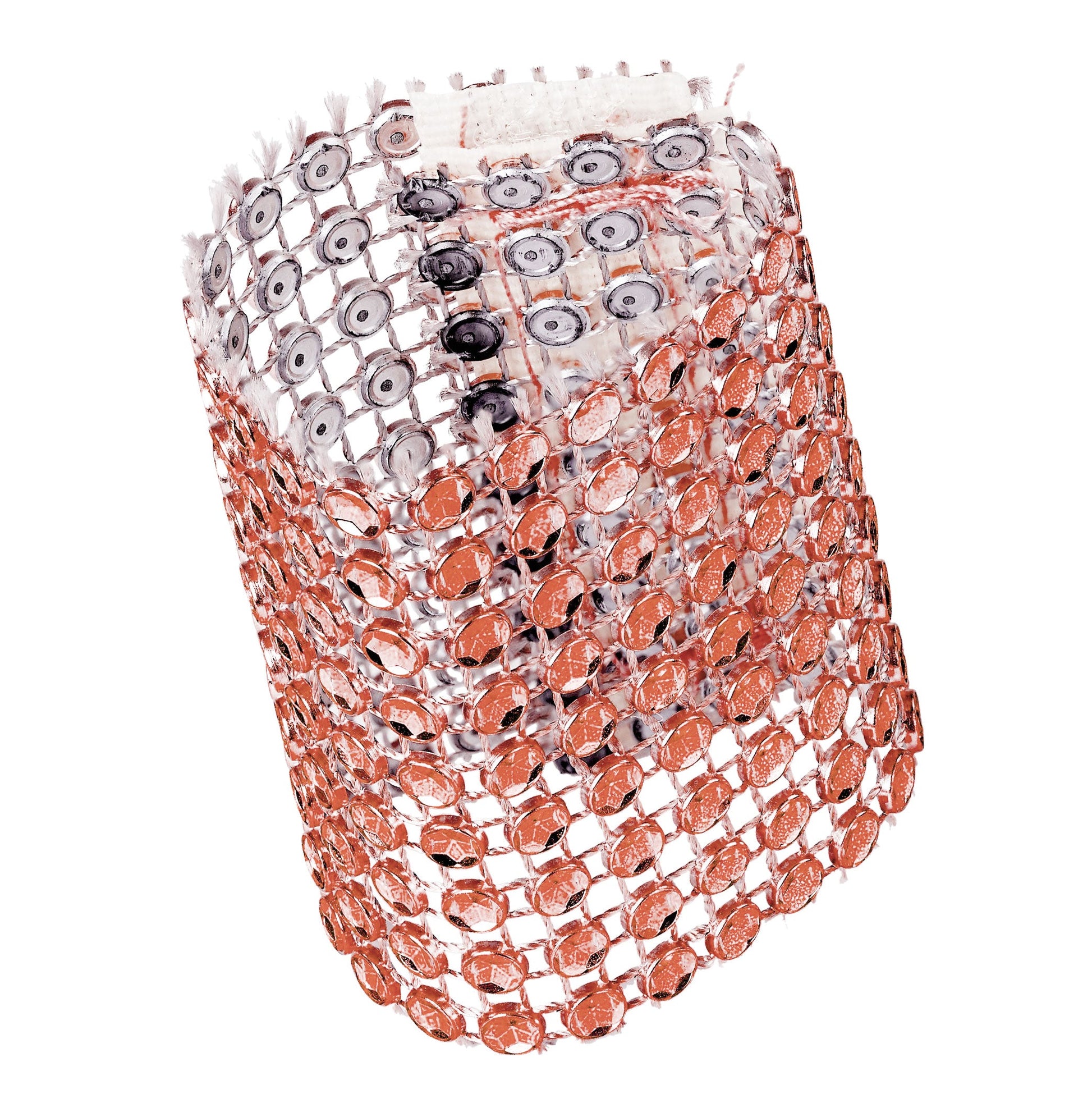 10 pc/pk Rhinestone Velcro Sash Clip Napkin Ring - Rose Gold