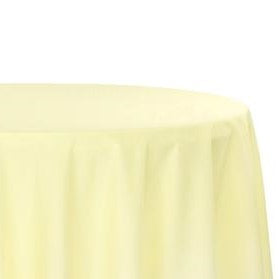 Polyester 90" Round Tablecloth - Pastel Yellow - CV Linens