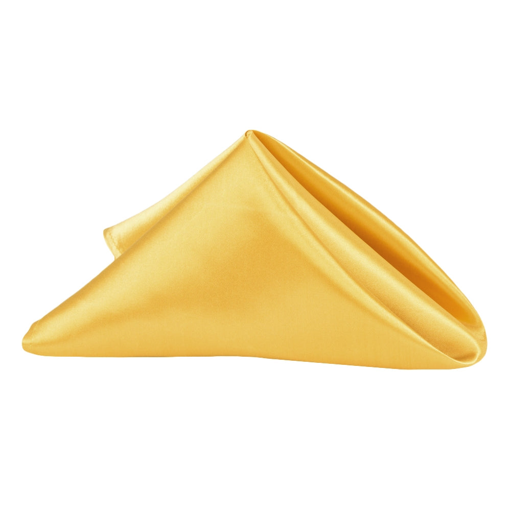 Satin Napkin 20"x20" - Bright Gold - CV Linens