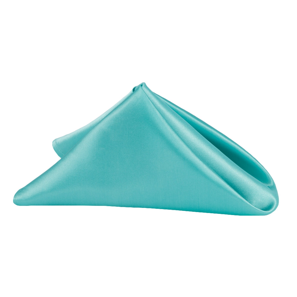 Satin Napkin 20"x20" - Light Turquoise - CV Linens