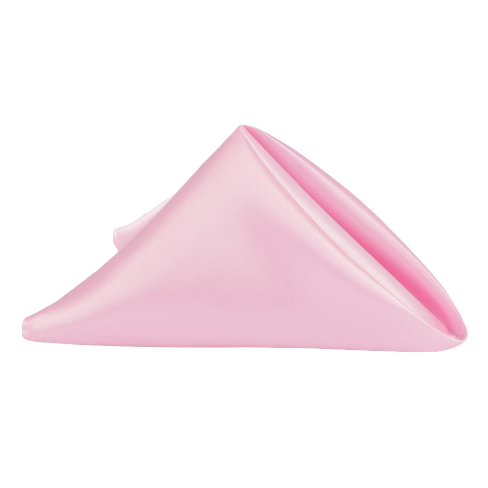 Satin Napkin 20"x20" - Medium Pink - CV Linens