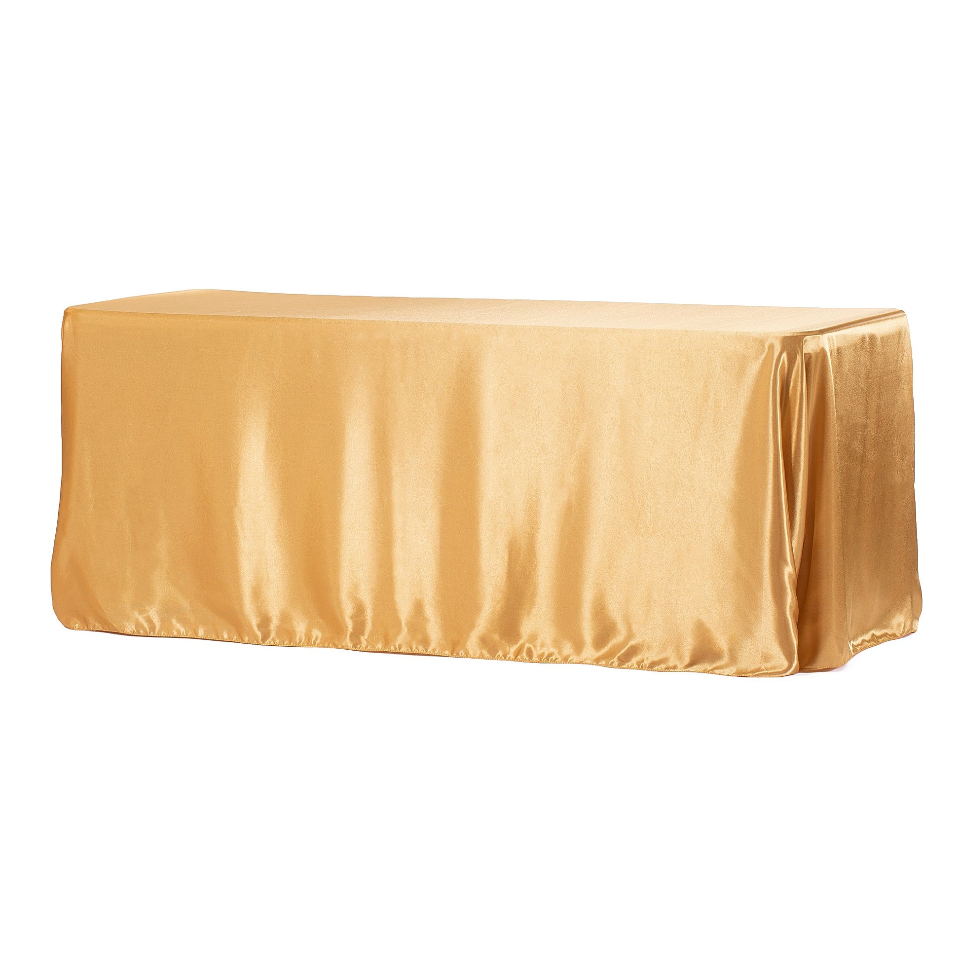 Satin Rectangular 90"x132" Tablecloth - Gold Antique