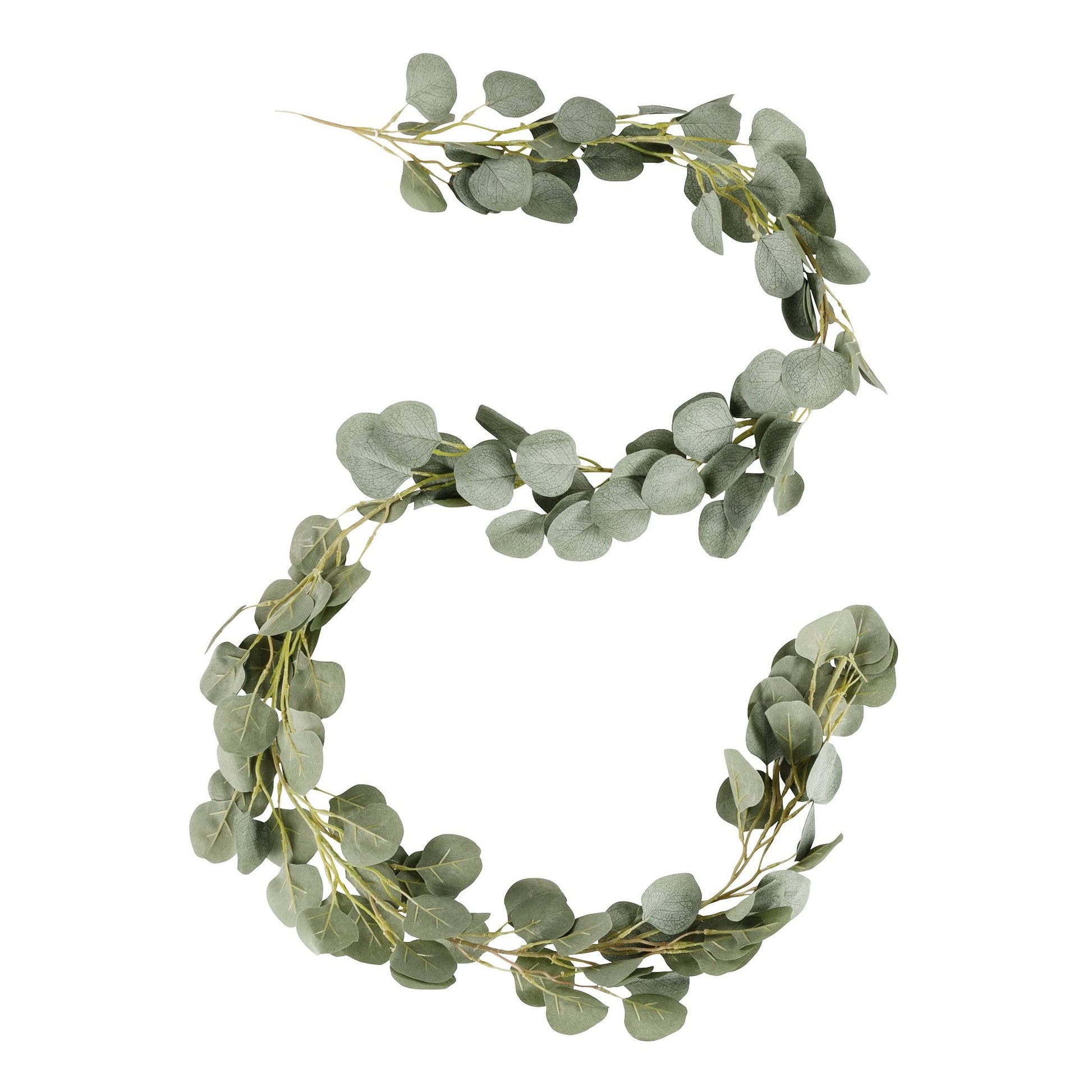 Silver Dollar Eucalyptus Artificial Greenery Garland 6ft Long - CV Linens