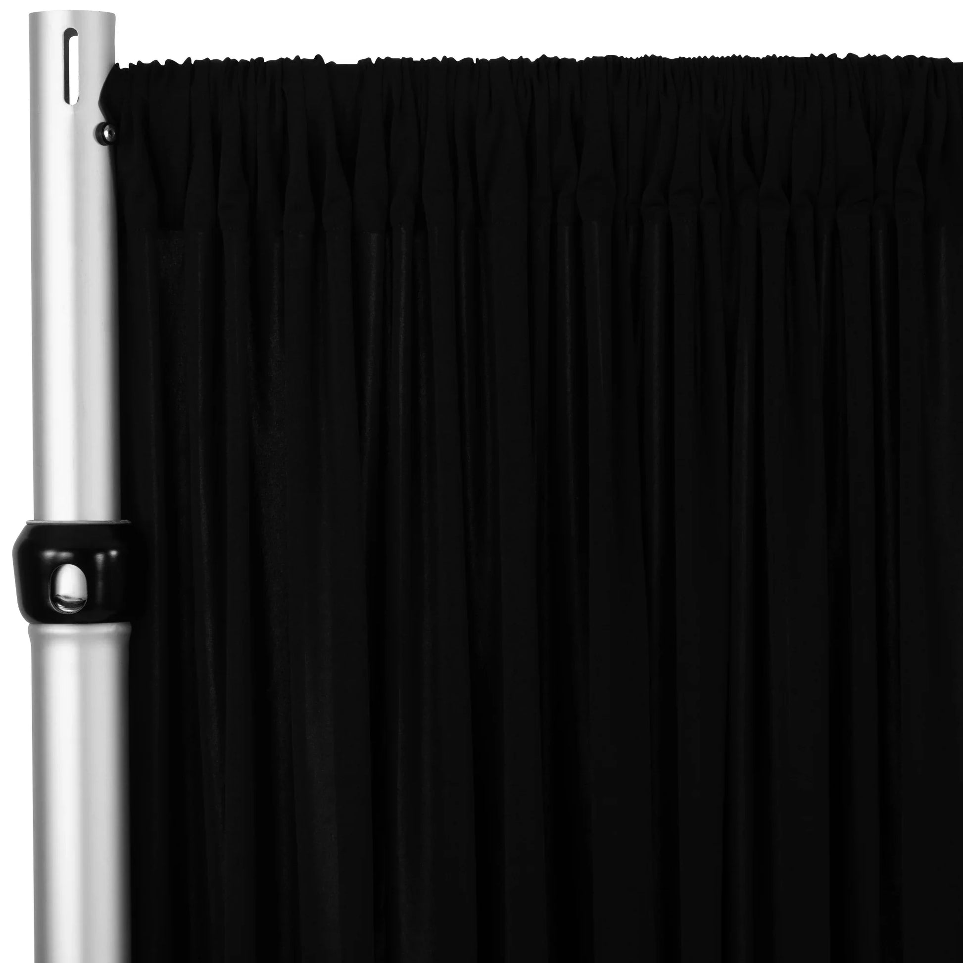 Spandex 4-way Stretch Backdrop Drape Curtain 20ft H x 60" W - Black