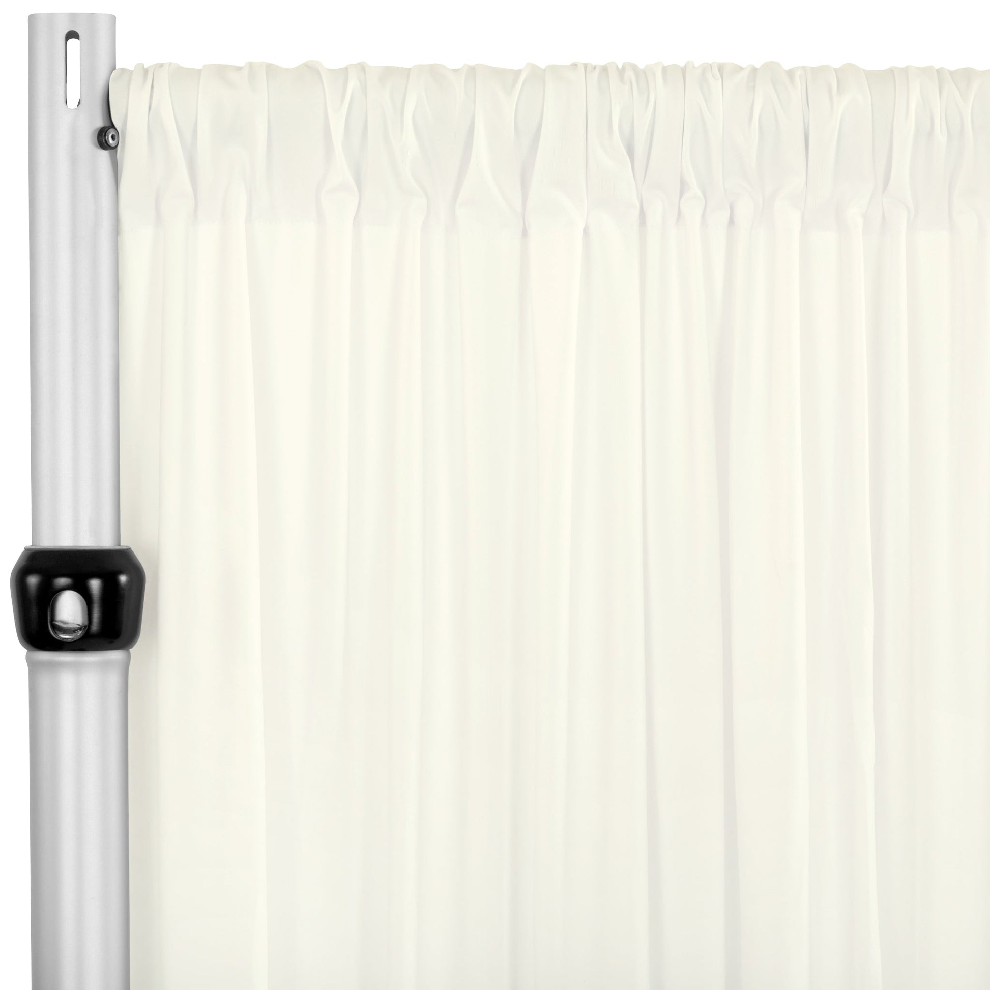 Spandex 4-way Stretch Drape Curtain 8ft H x 60" W - Ivory - CV Linens