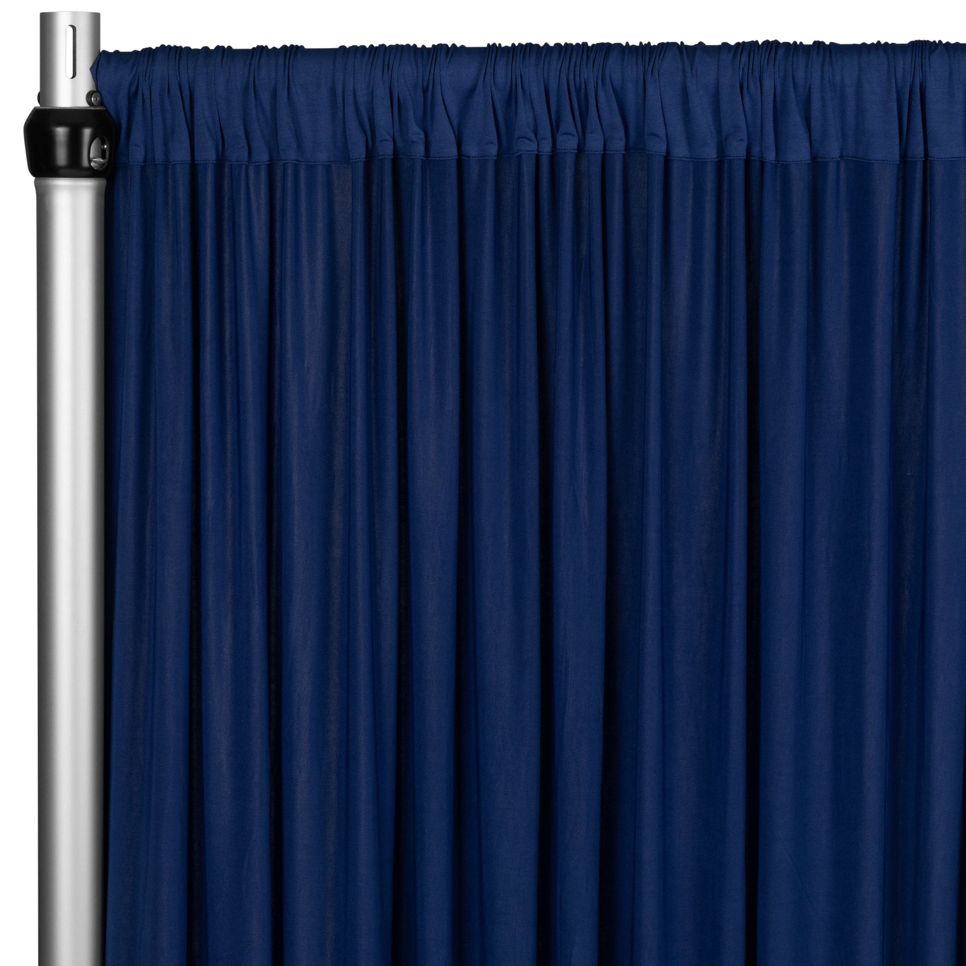 Spandex 4-way Stretch Drape Curtain 8ft H x 60" W - Navy Blue - CV Linens