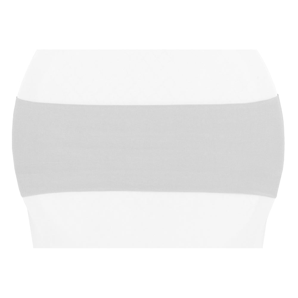 Spandex Chair Band - Silver - CV Linens
