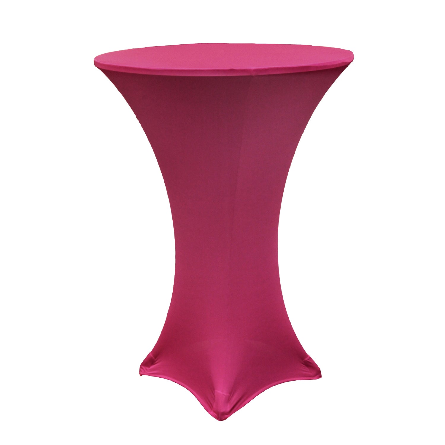 Spandex Cocktail Table Cover 36" Round - Fuchsia - CV Linens