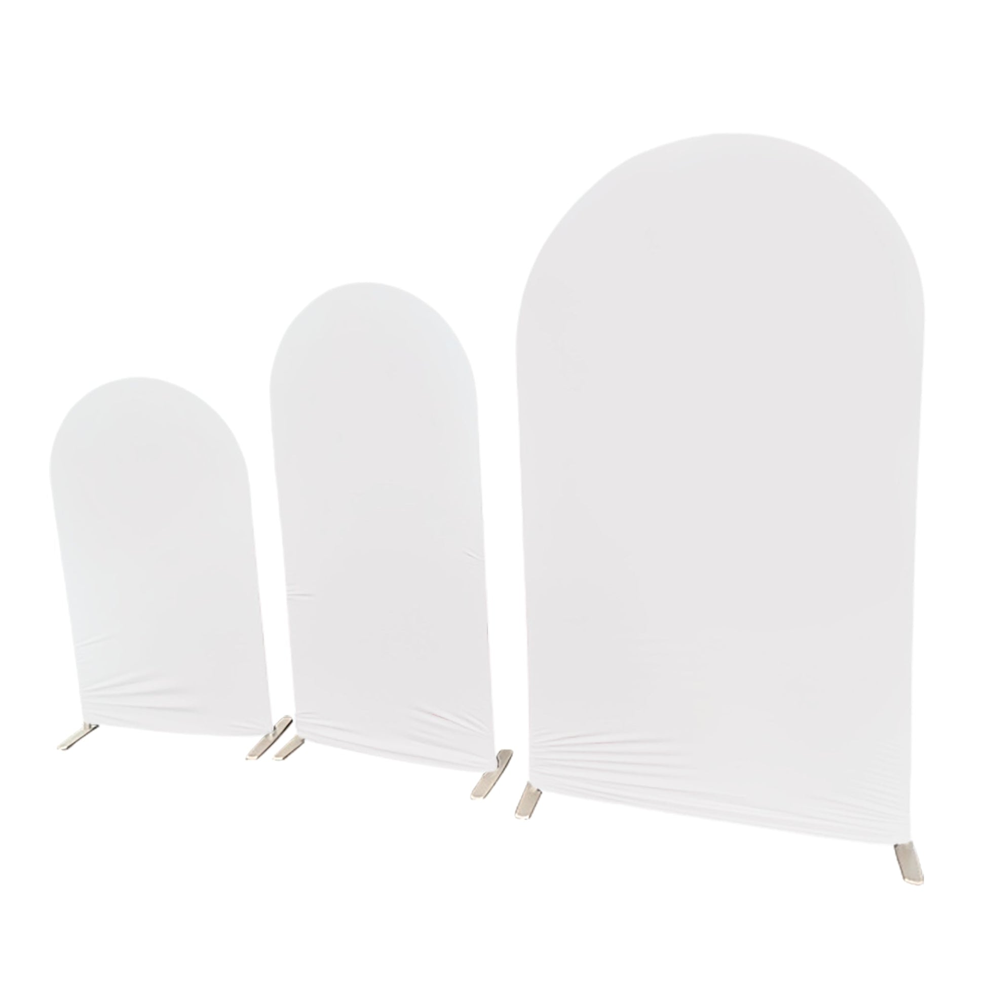 Spandex Covers for Heavy Duty Trio Arch Frame Backdrop 3pc/set - White