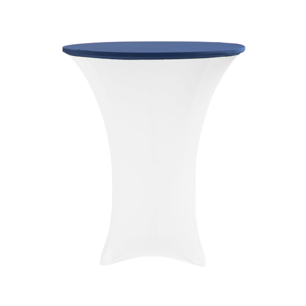 Spandex Table Topper/Cap 30"-36" Round - Navy Blue - CV Linens