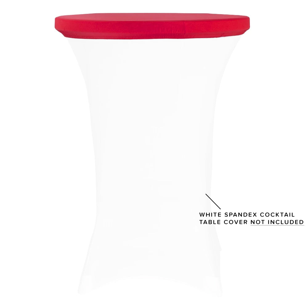 Spandex Table Topper/Cap 30"-36" Round - Red - CV Linens
