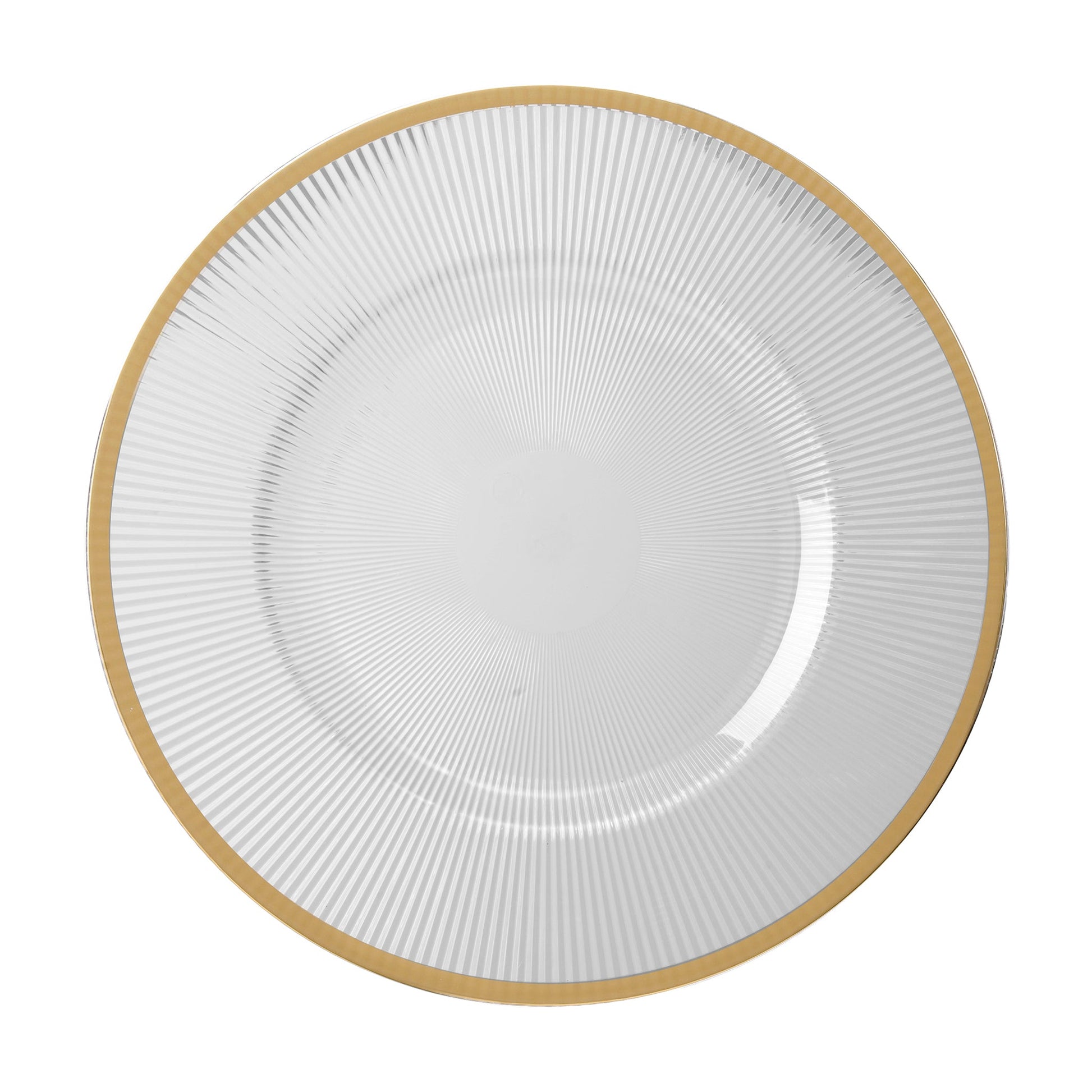Sun Ripples 13" Charger Plates - Gold Trim