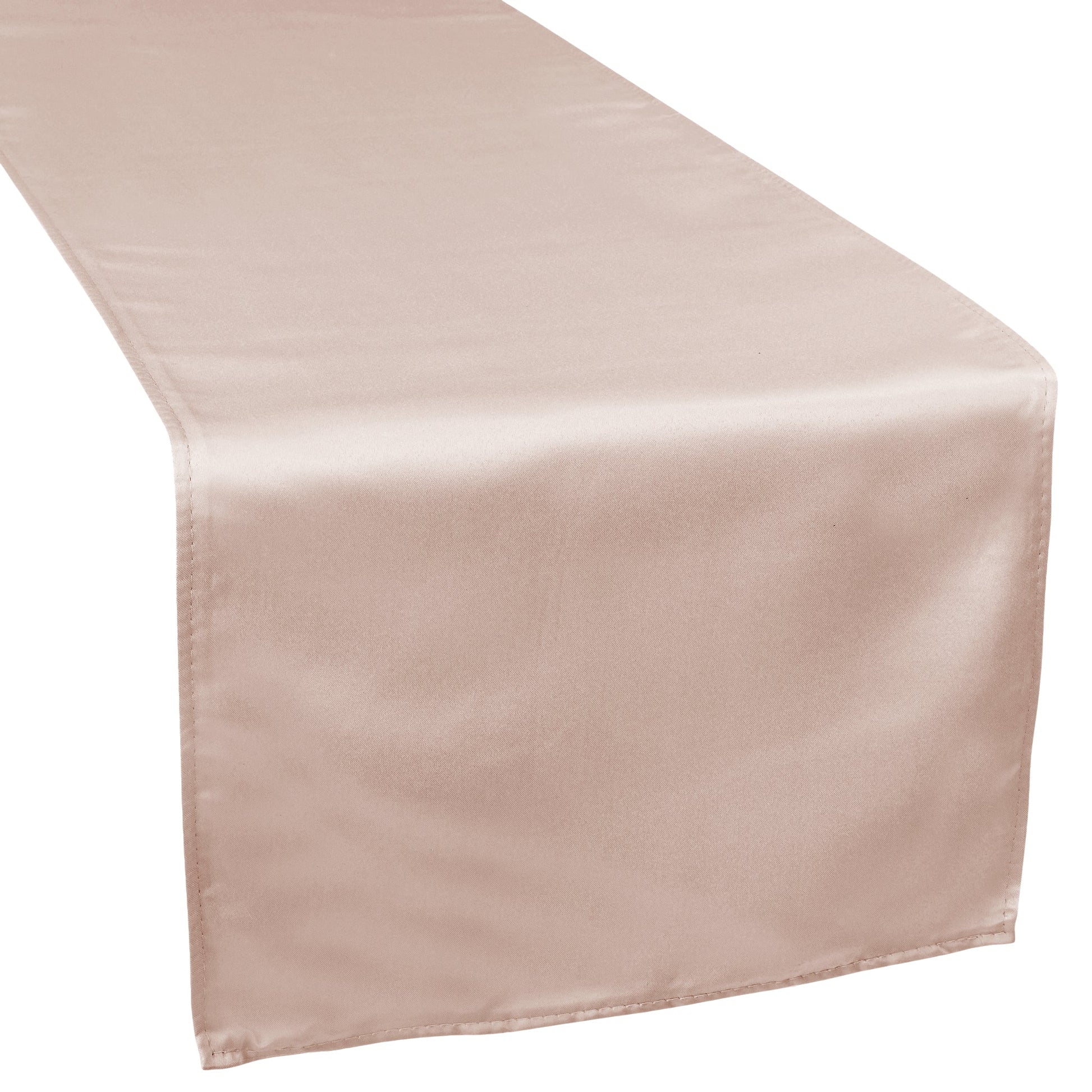 Lamour Satin Table Runner - Taupe - CV Linens
