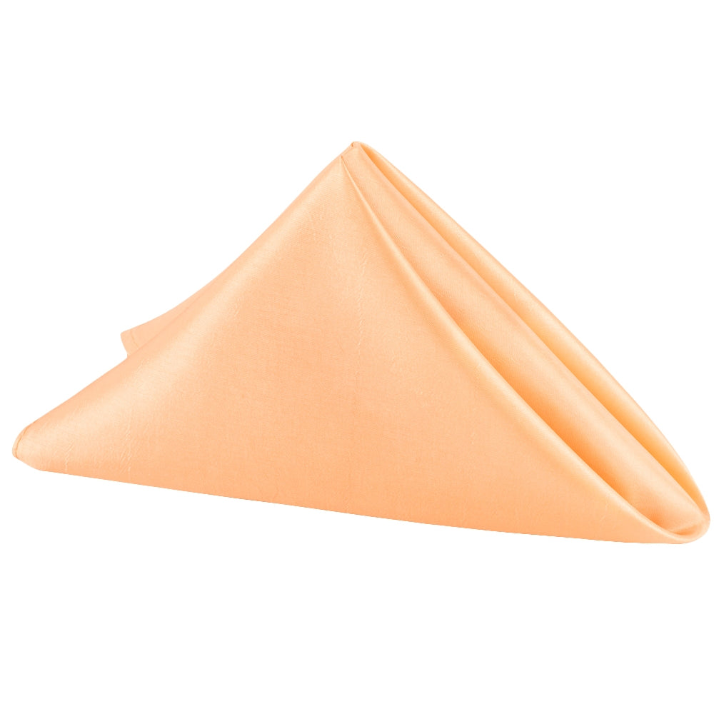 Taffeta Napkin 20"x20" - Peach - CV Linens