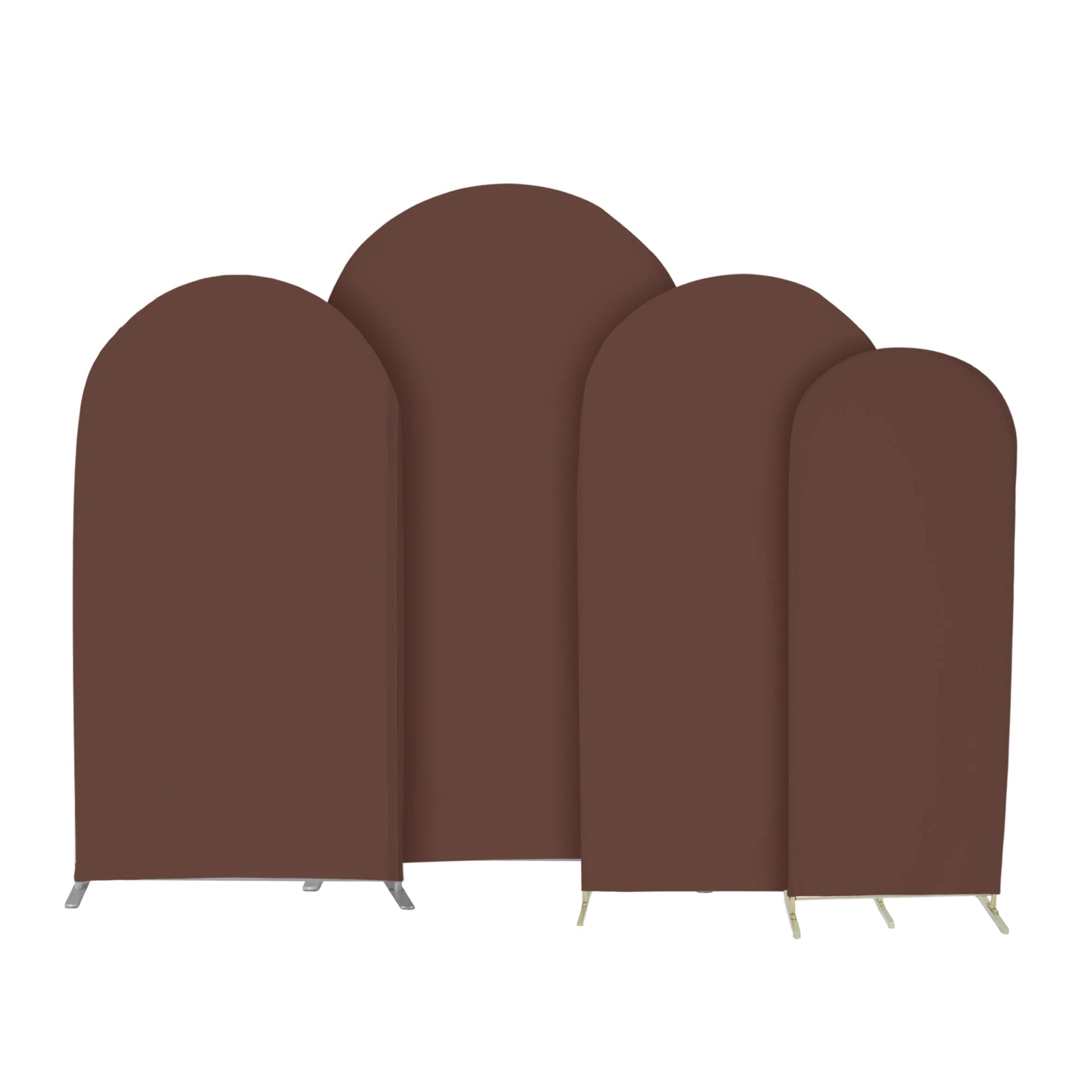 Universal Fit Spandex Covers for All Trio Arch Backdrop Stand (4 pcs) - Chocolate