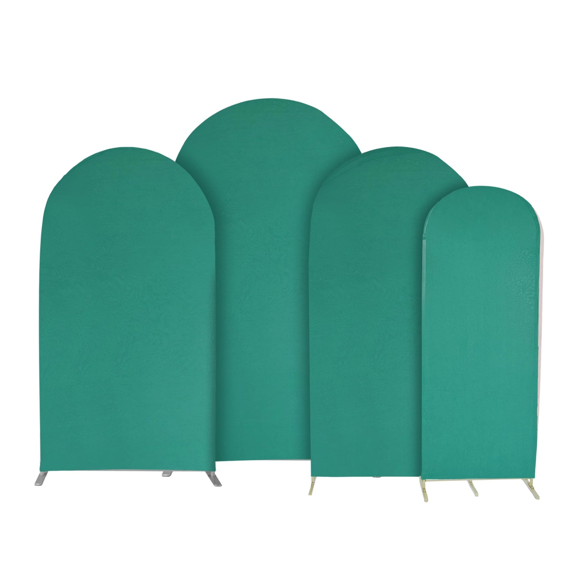 Universal Fit Spandex Covers for All Trio Arch Backdrop Stand (4 pcs) - Emerald Green