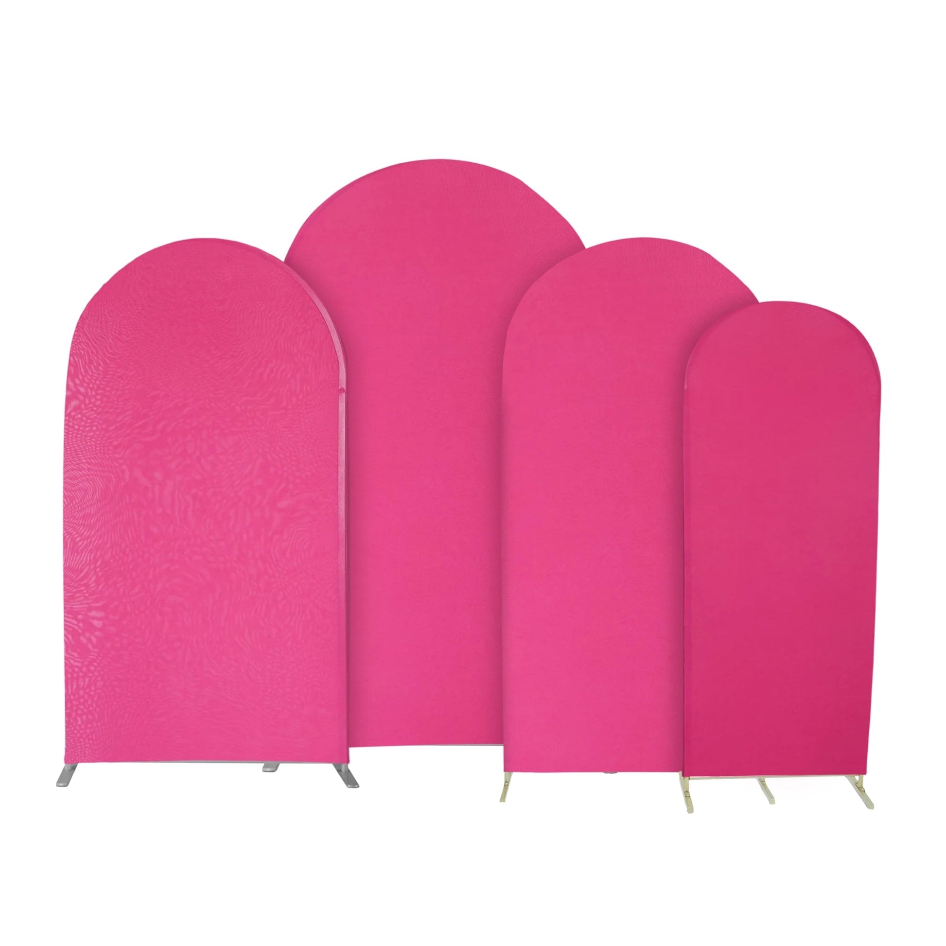 Universal Fit Spandex Covers for All Trio Arch Backdrop Stand (4 pcs) - Fuchsia
