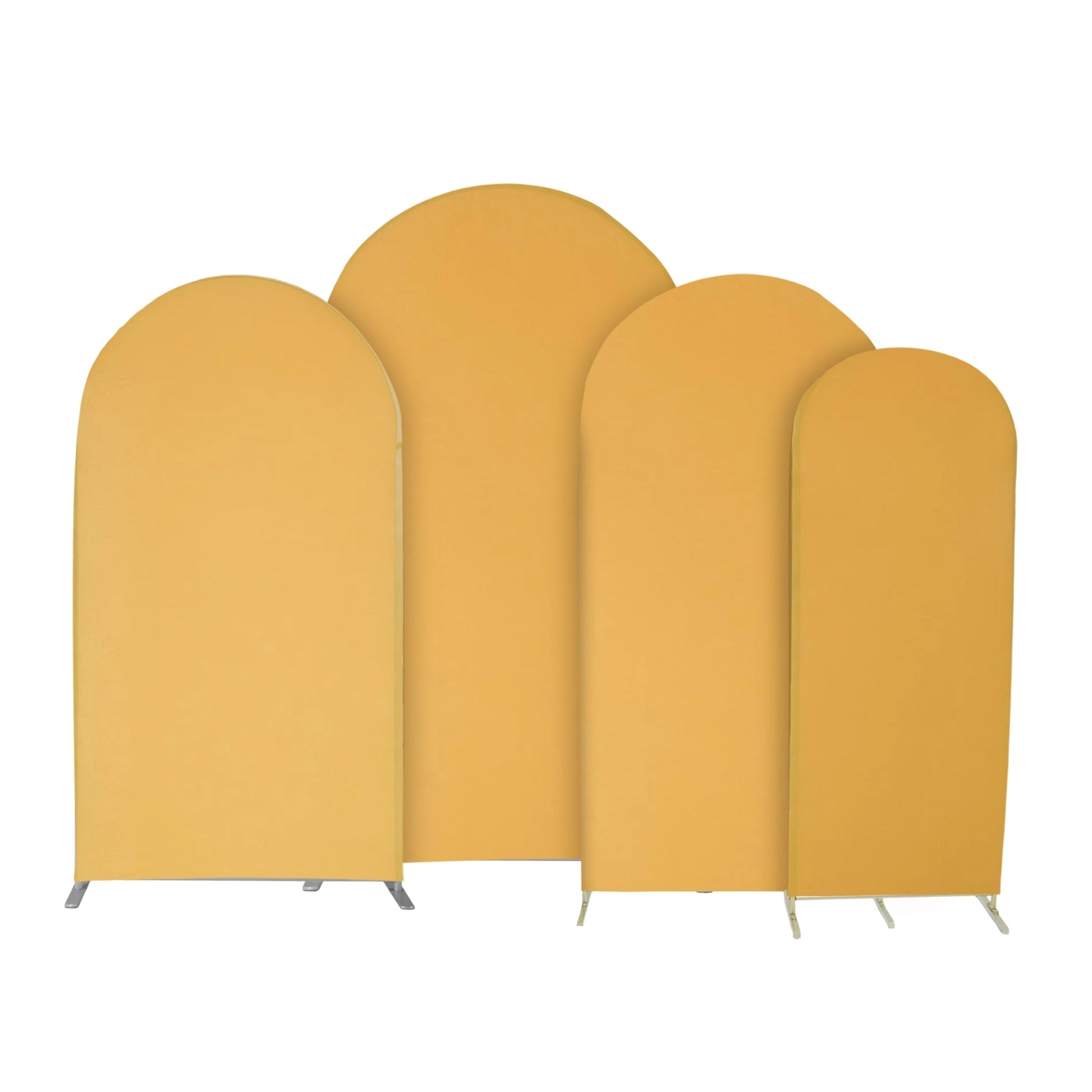 Universal Fit Spandex Covers for All Trio Arch Backdrop Stand (4 pcs) - Gold