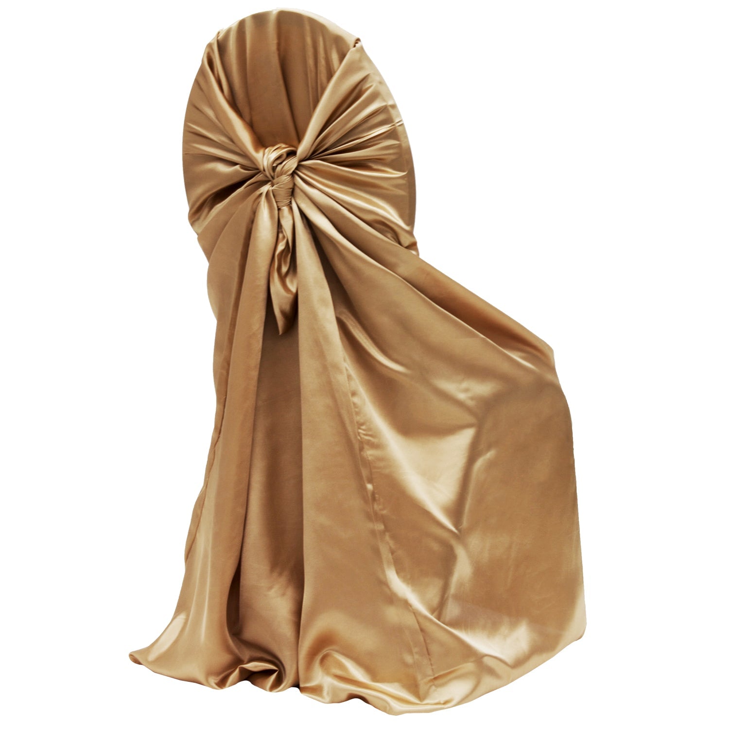 Universal Satin Self Tie Chair Cover - Gold Antique - CV Linens