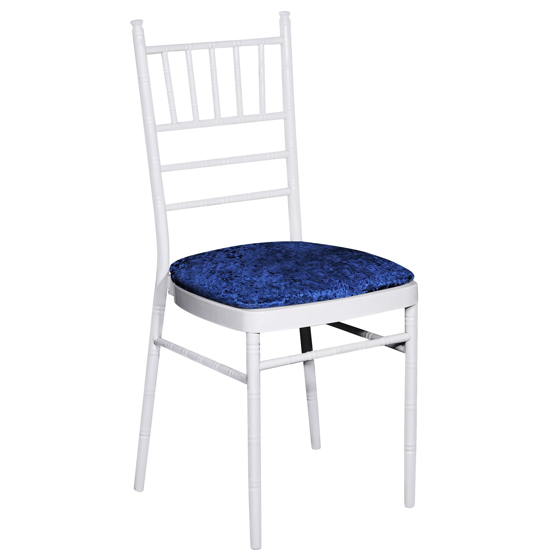 5 pcs/pk Velvet Spandex Chiavari Seat Pad Cover - Navy Blue - CV Linens