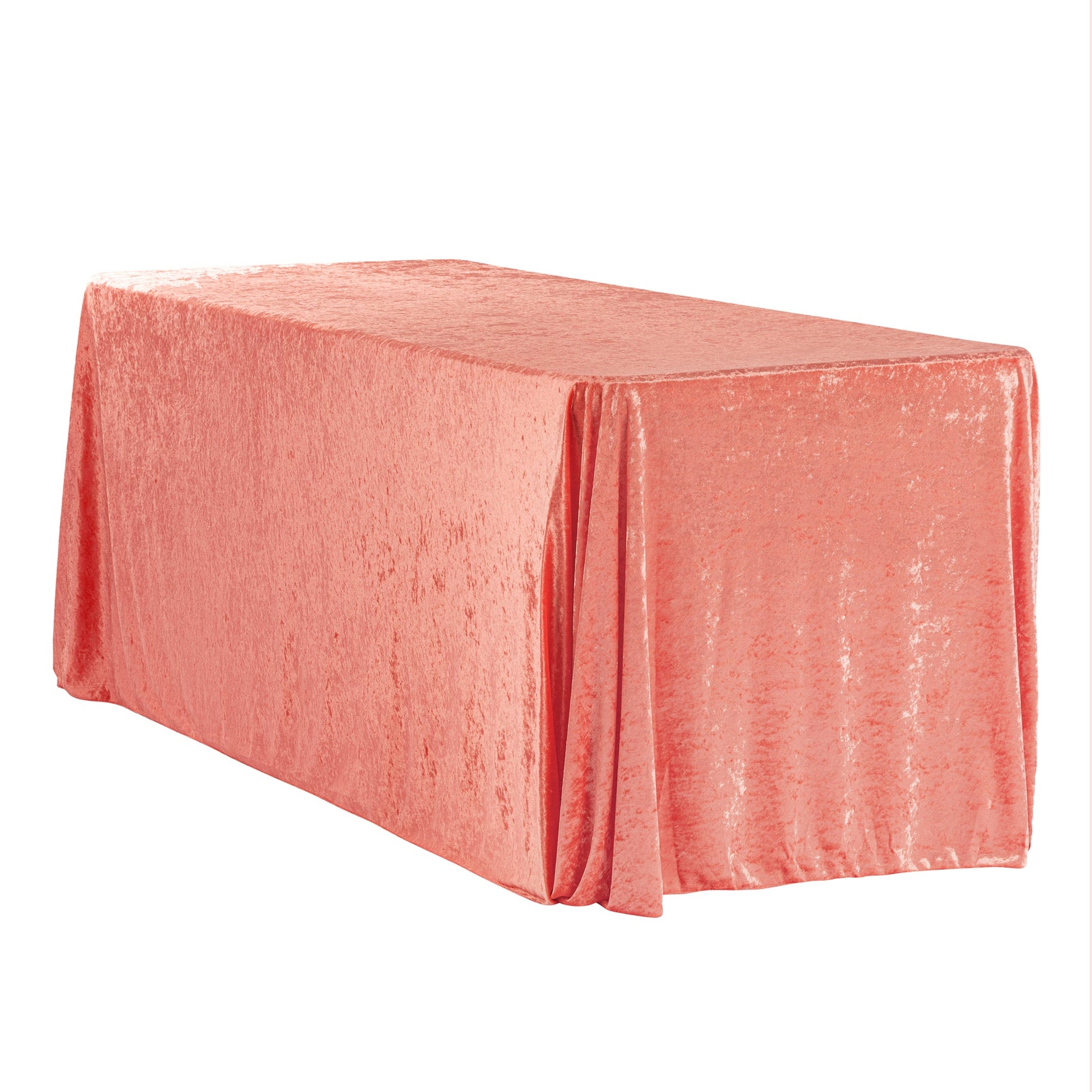 Velvet 90"x156" Rectangular Tablecloth - Coral - CV Linens