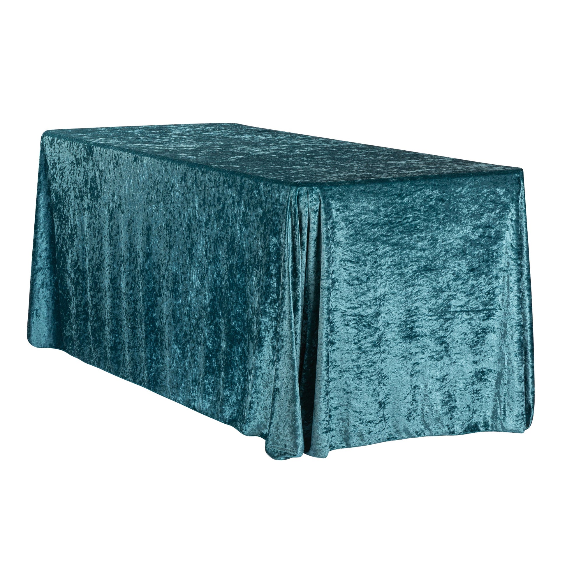 Velvet 90"x156" Rectangular Tablecloth - Dark Turquoise - CV Linens