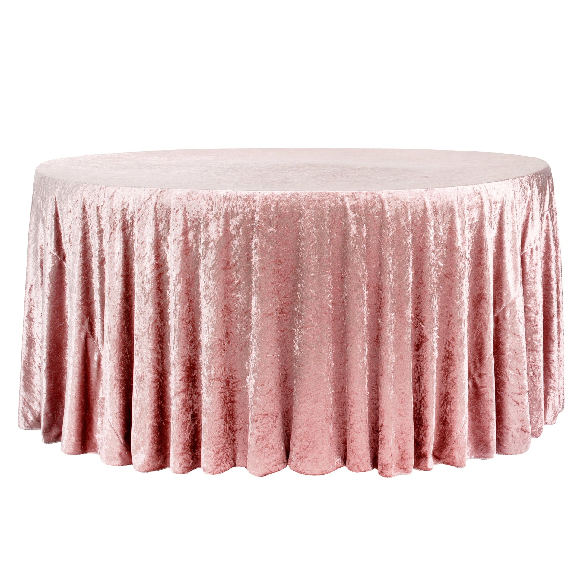 Velvet 120" Round Tablecloth - Dusty Rose/Mauve - CV Linens