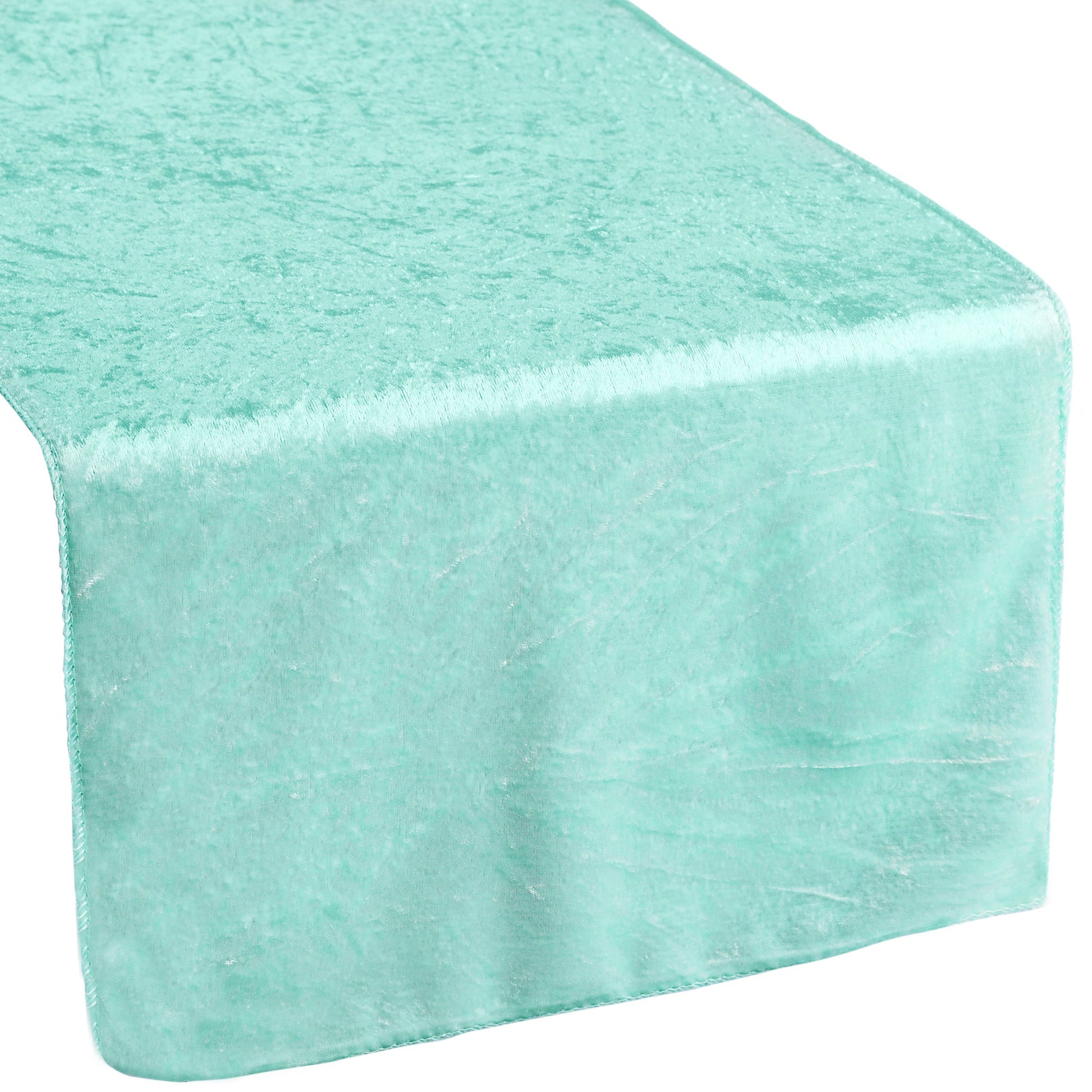 Velvet Table Runner - Light Turquoise - CV Linens