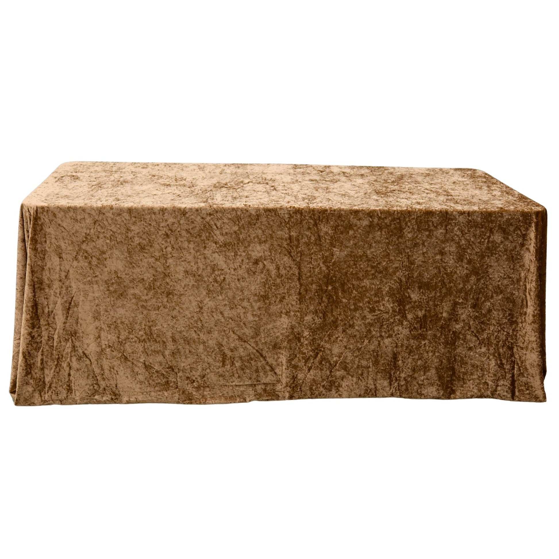 Velvet 90"x132" Rectangular Tablecloth - Mocha Brown