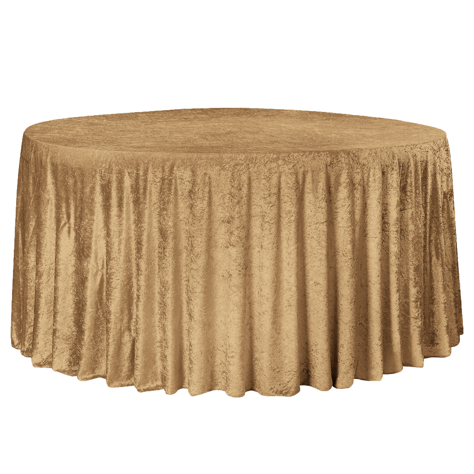 Velvet 120" Round Tablecloth - Mocha Brown