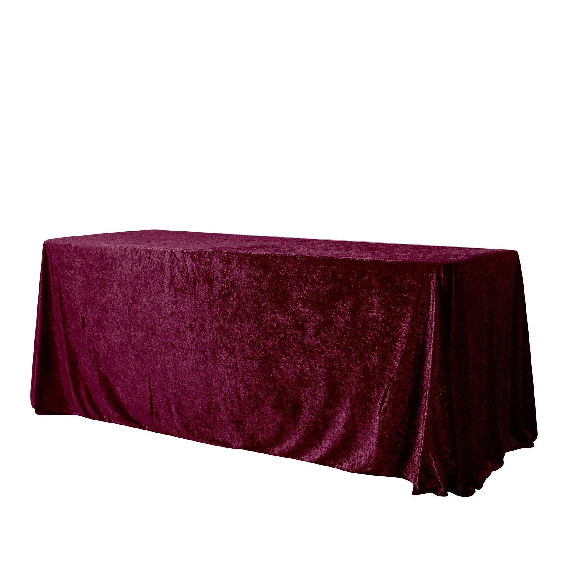 Velvet 90"x156" Rectangular Tablecloth - Cabernet