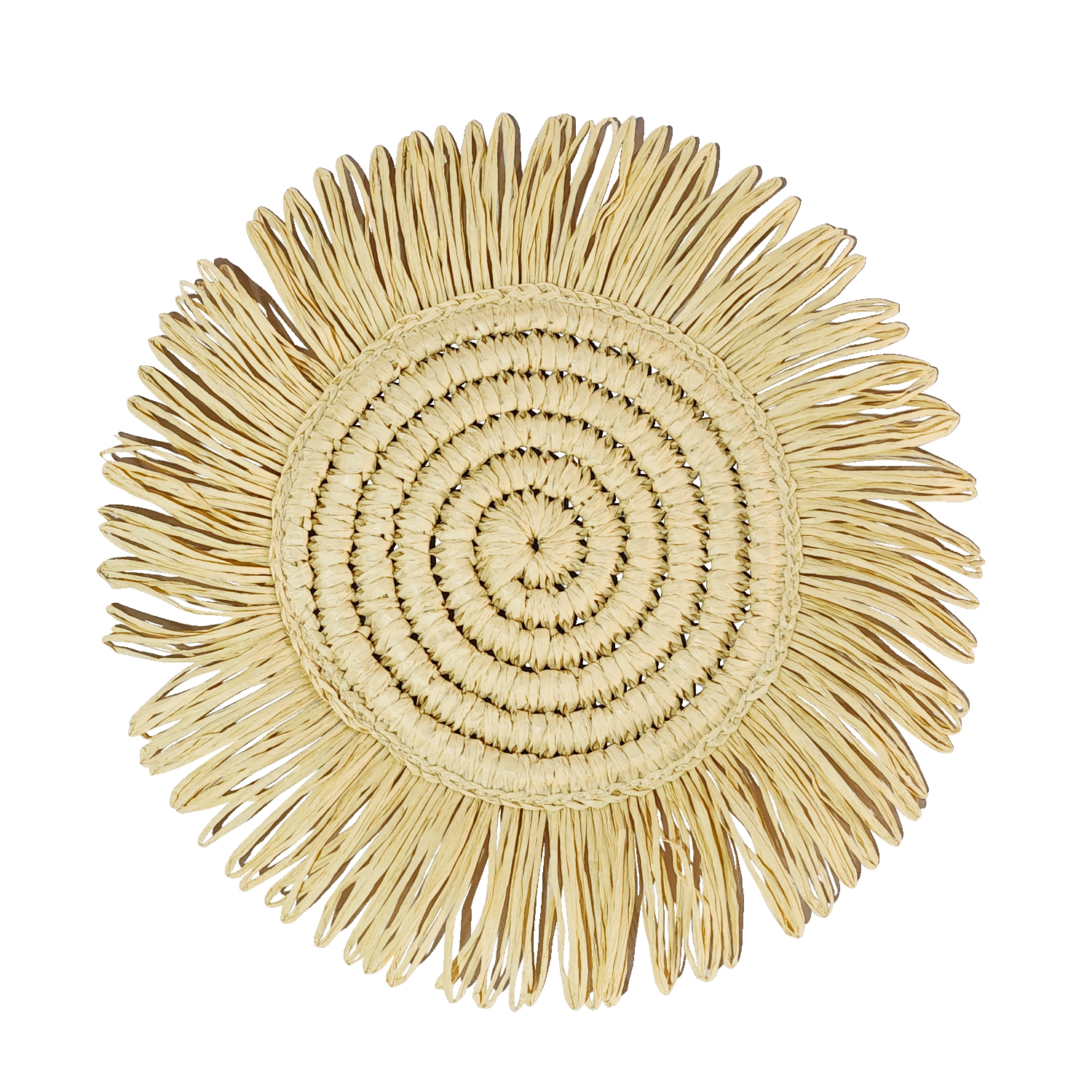 4pc/set Woven Fringe 15" Placemats - Champagne