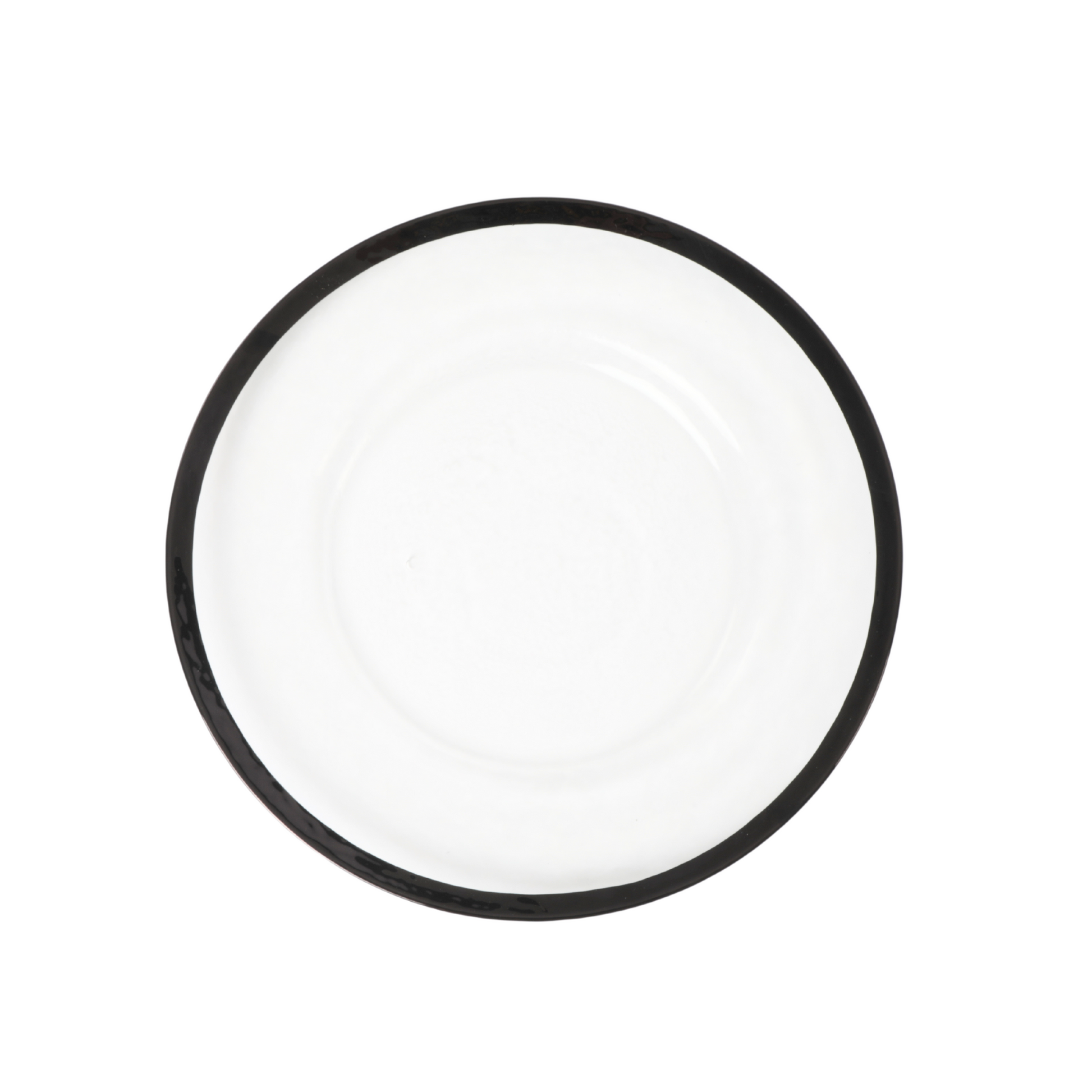 Alpine Glass Charger Plate - Black trim