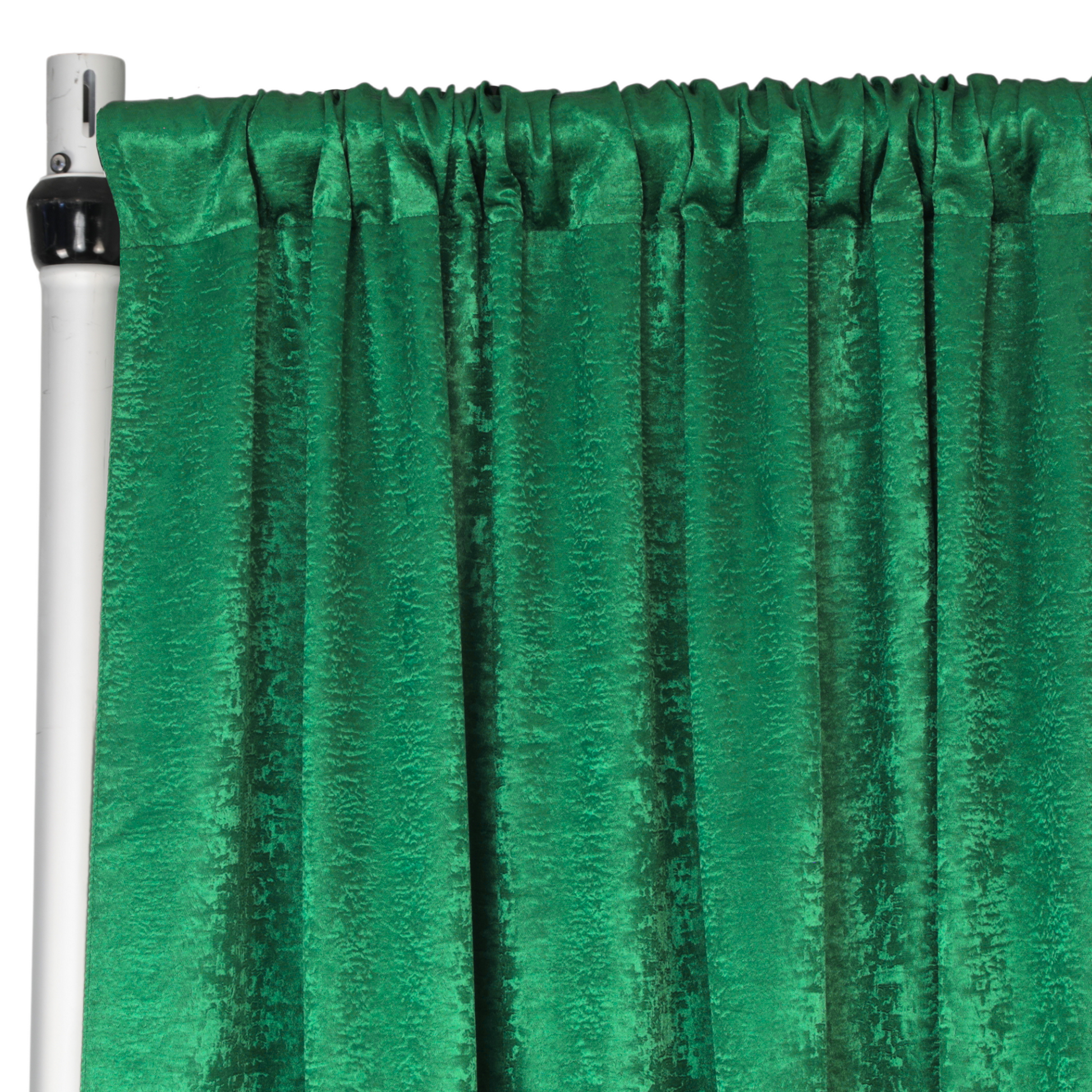 Crinkle Shimmer 10ft H x 52" W Drape/Backdrop Panel - Emerald Green