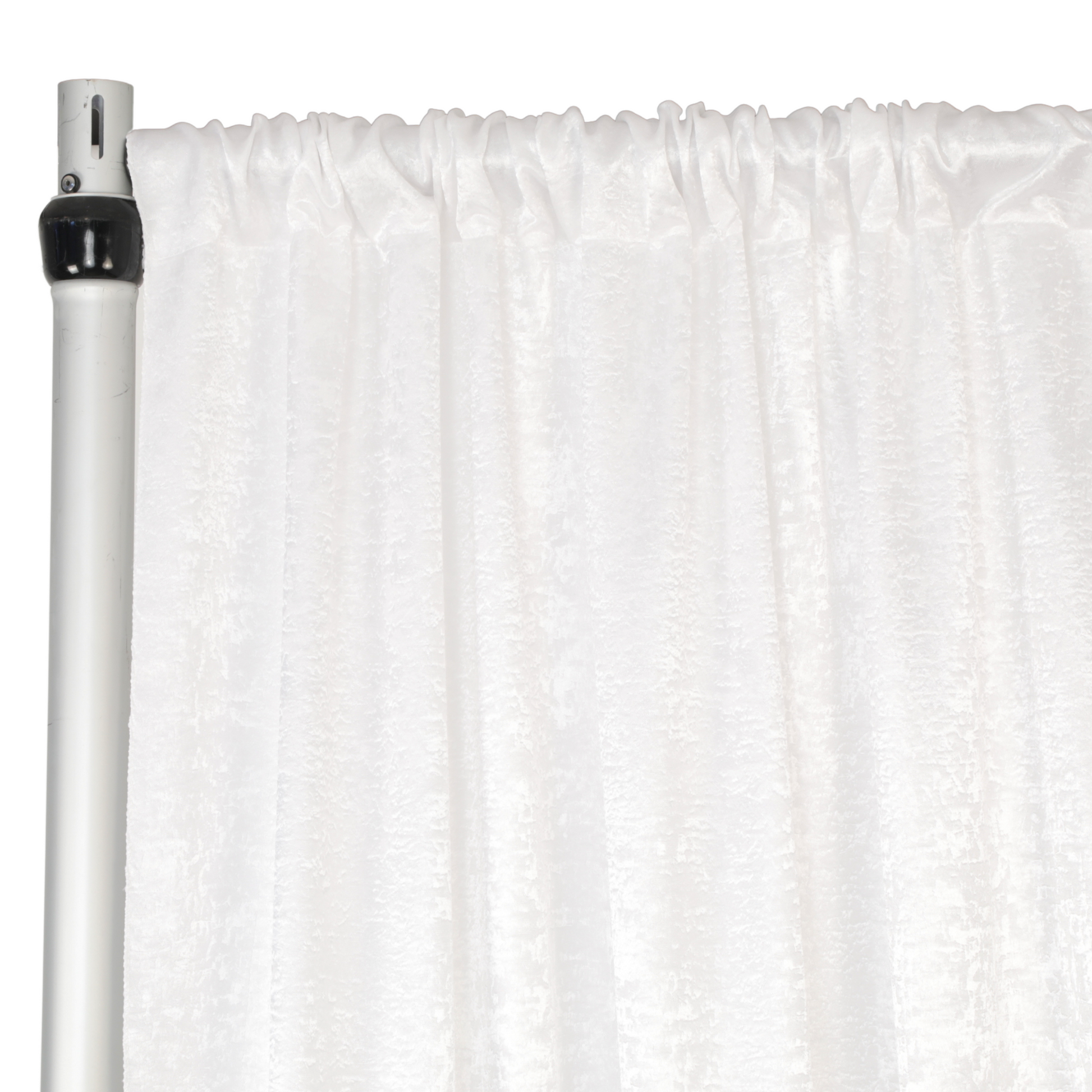 Crinkle Shimmer 10ft H x 52" W Drape/Backdrop Panel - Light Ivory/Off White