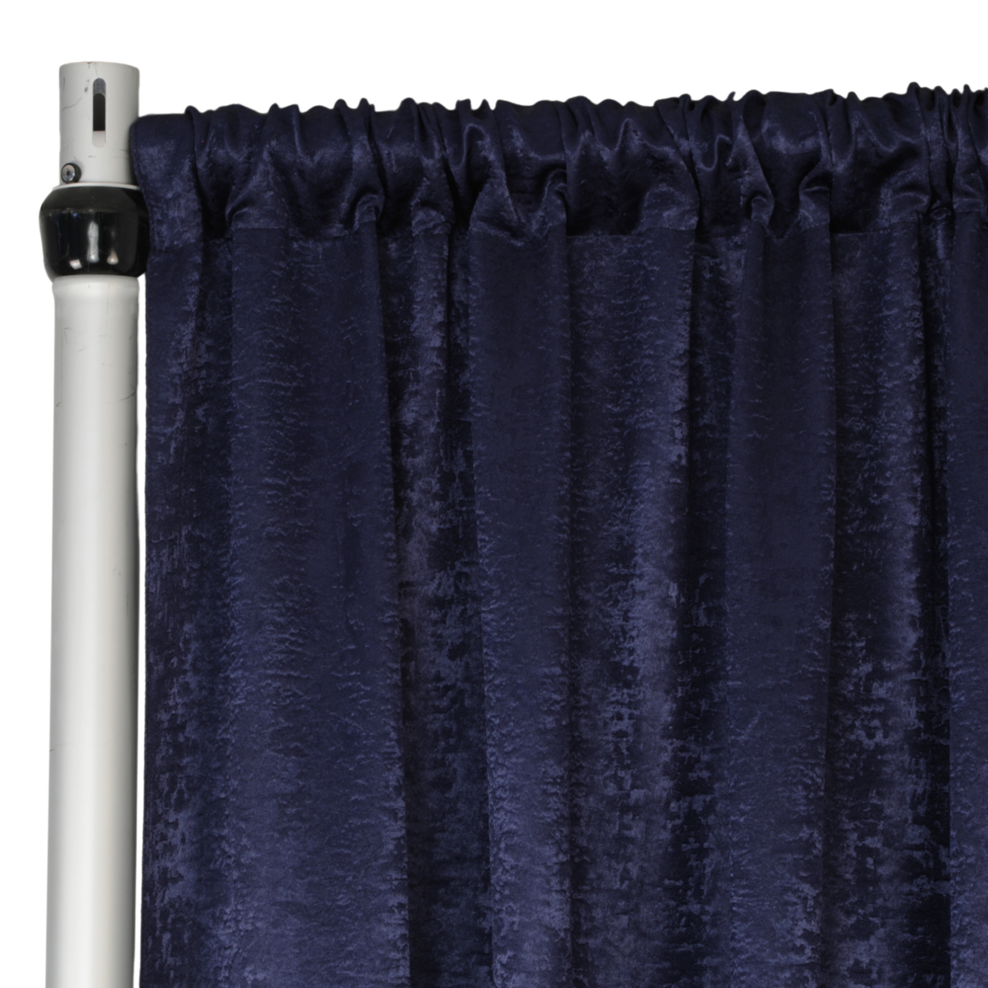 Crinkle Shimmer 10ft H x 52" W Drape/Backdrop Panel - Navy Blue