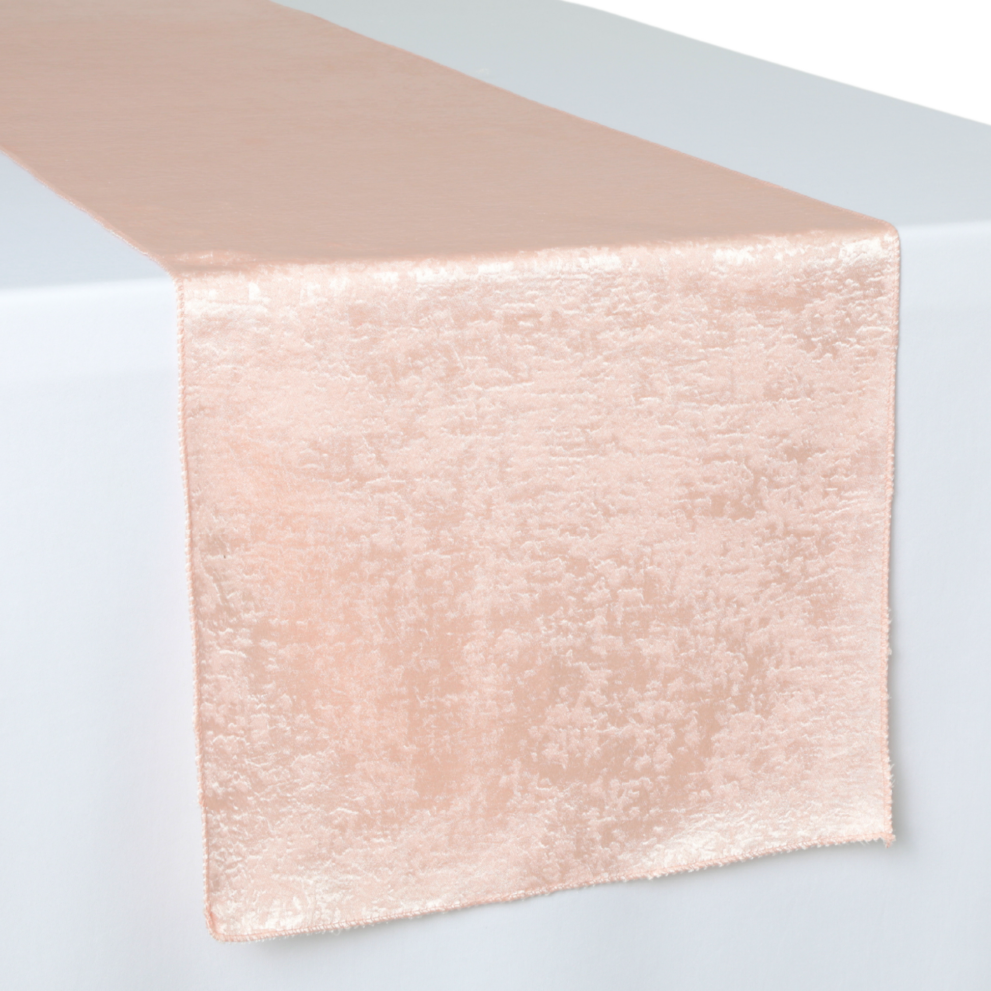 Crinkle Shimmer Table Runner - Blush/Rose Gold