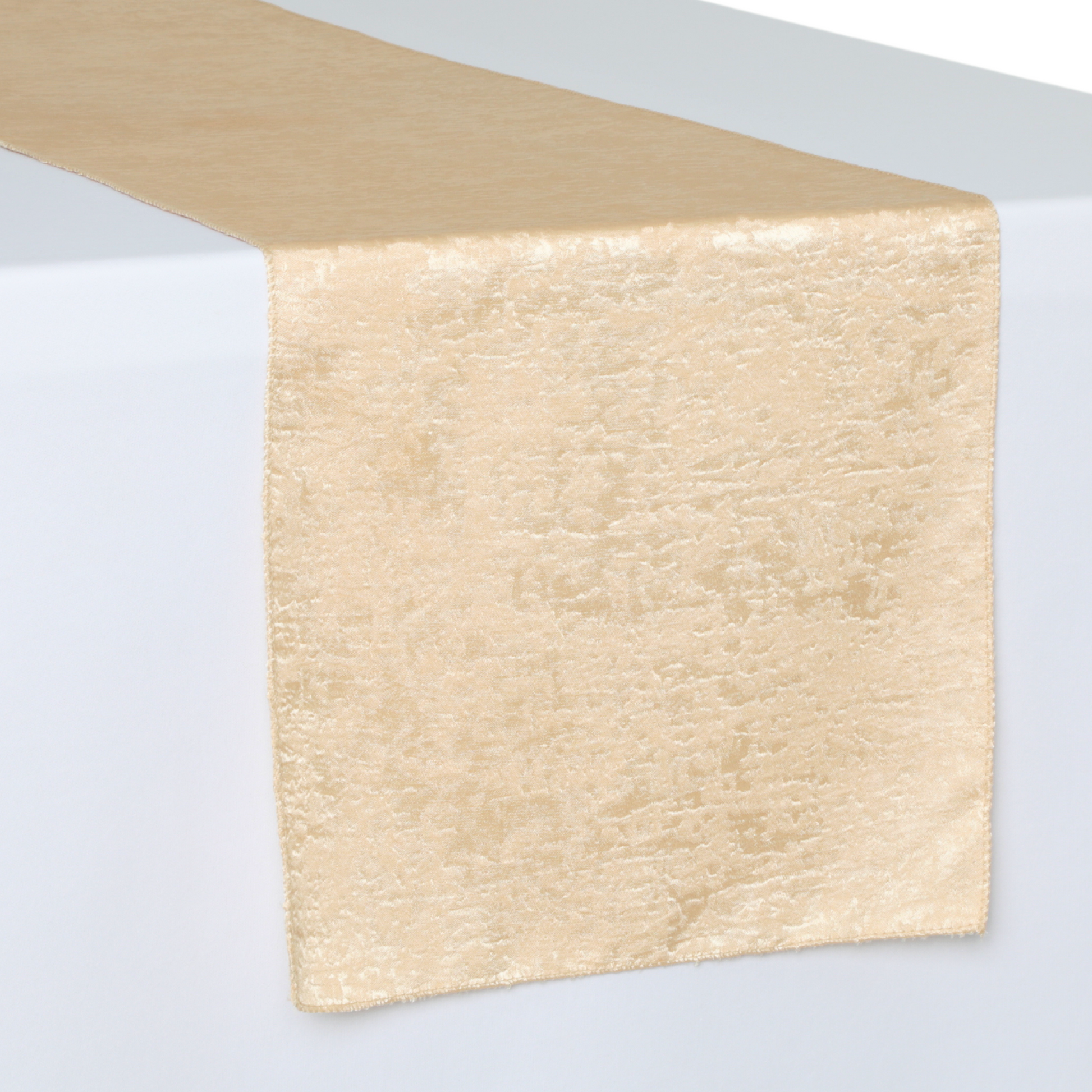 Crinkle Shimmer Table Runner - Champagne