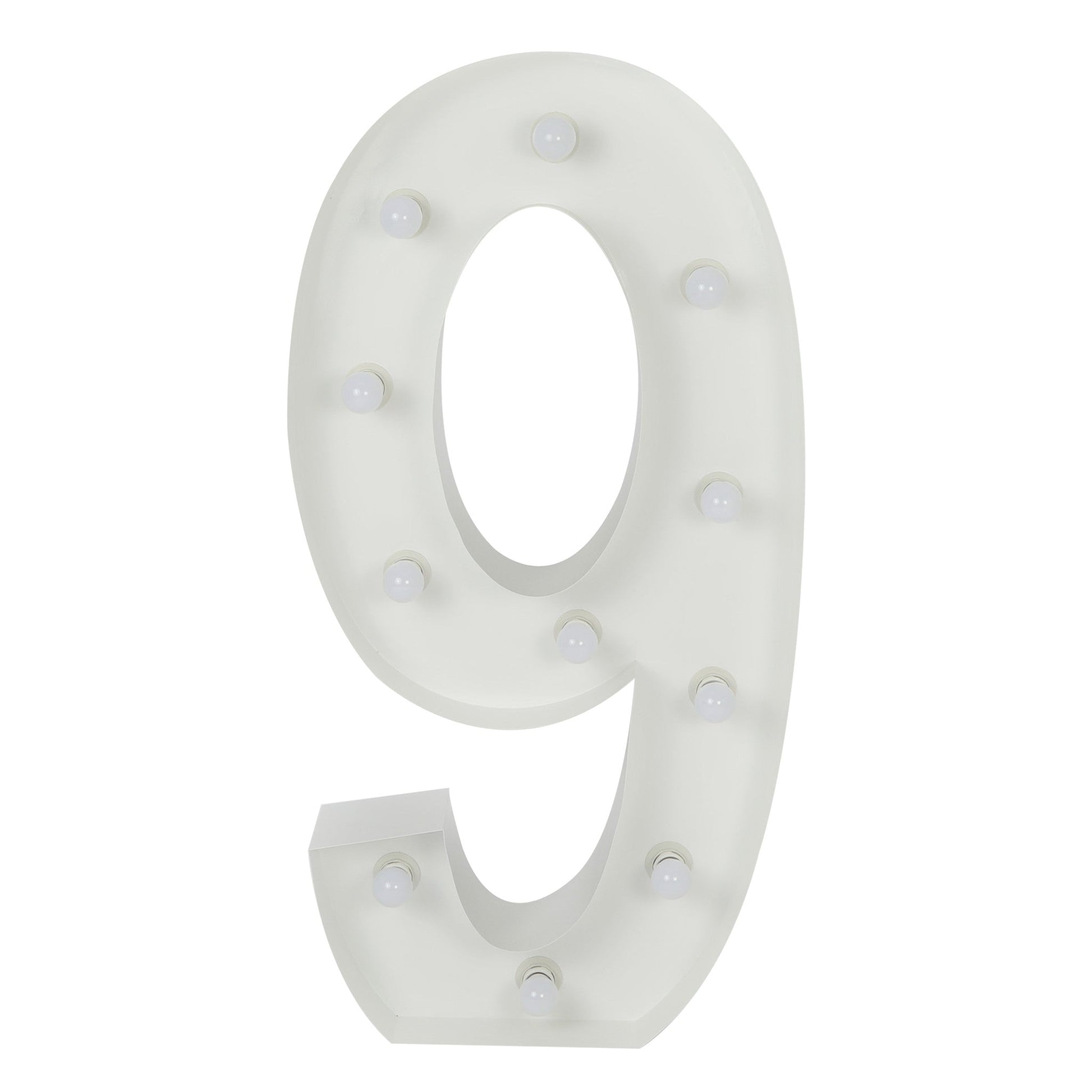 Large 4ft Tall LED Marquee Number - 9