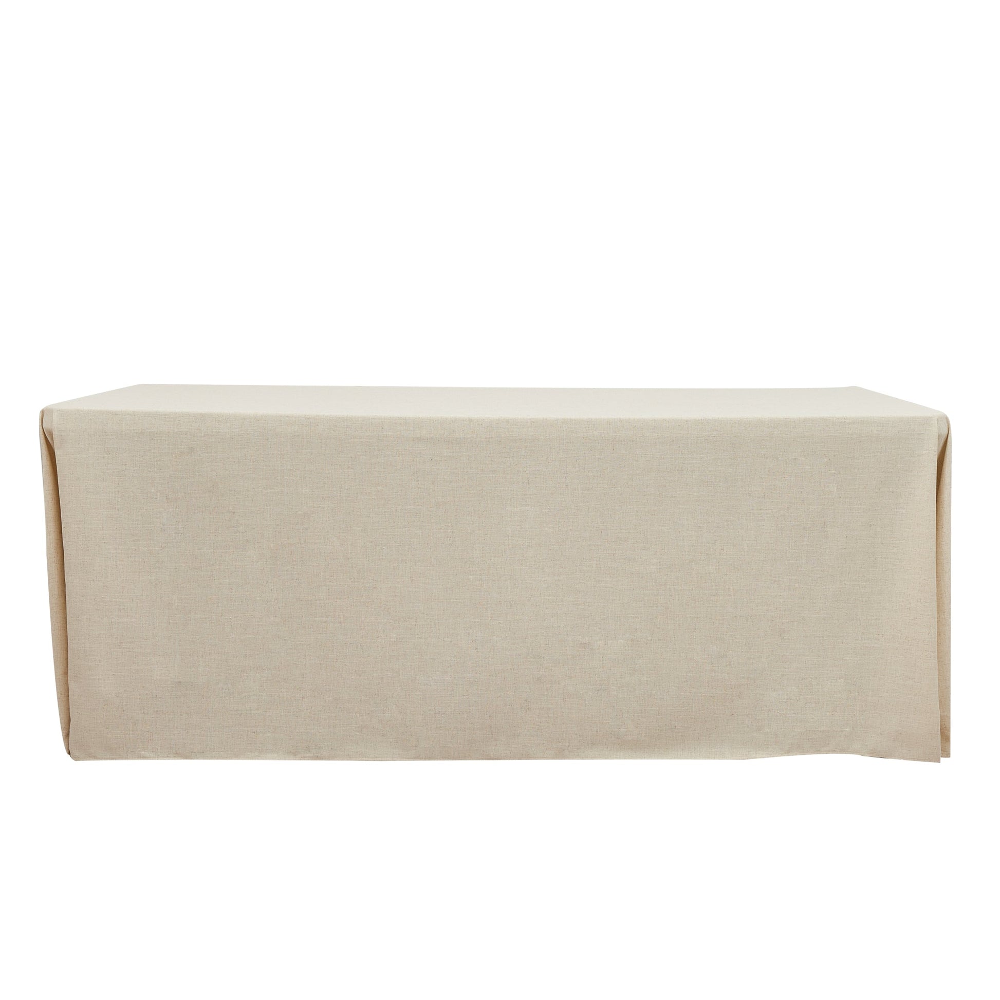 Premium Linen-Look Panama Weave 90"x132" Rectangle Tablecloth - Ivory