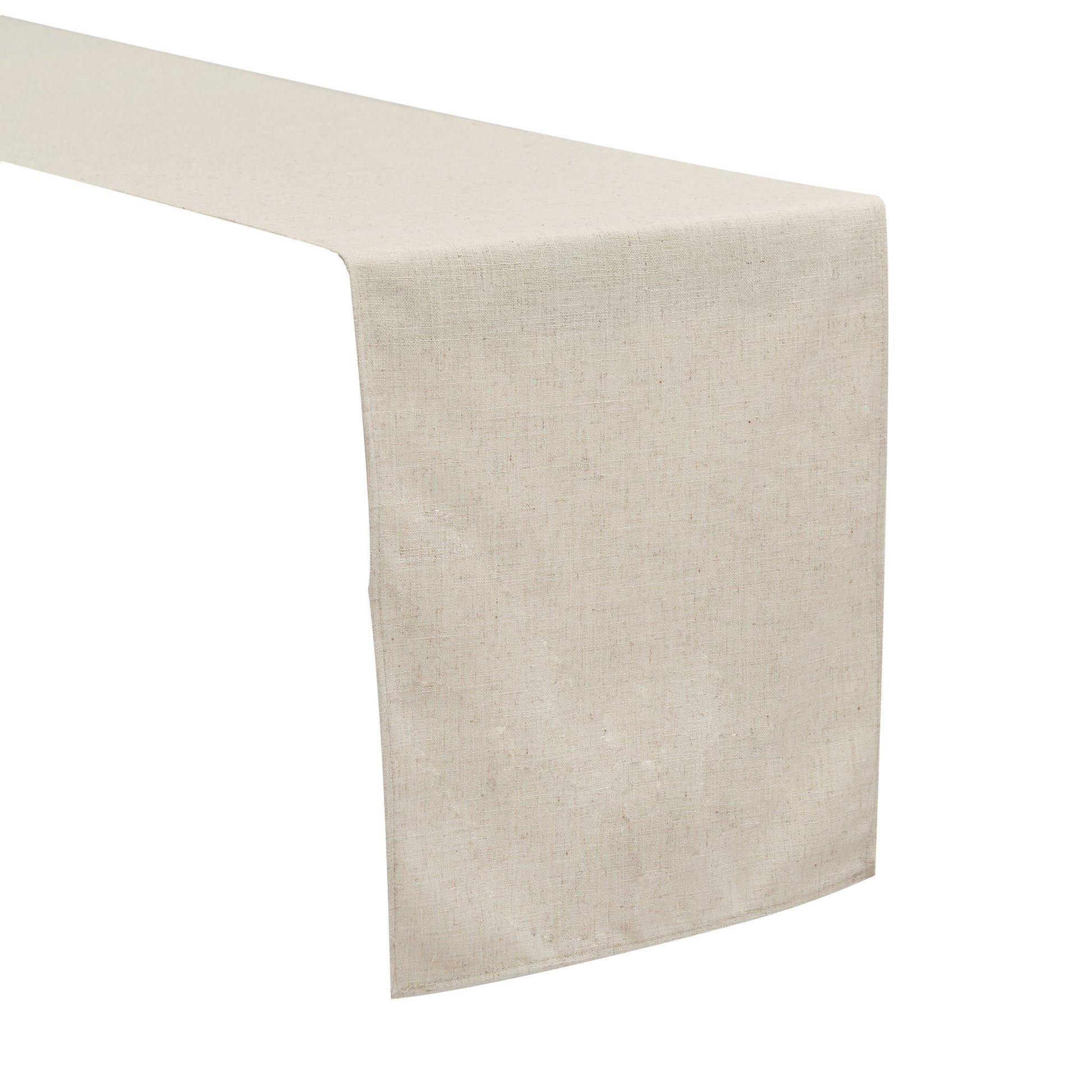Premium Linen-Look Panama Weave Table Runner - Ivory