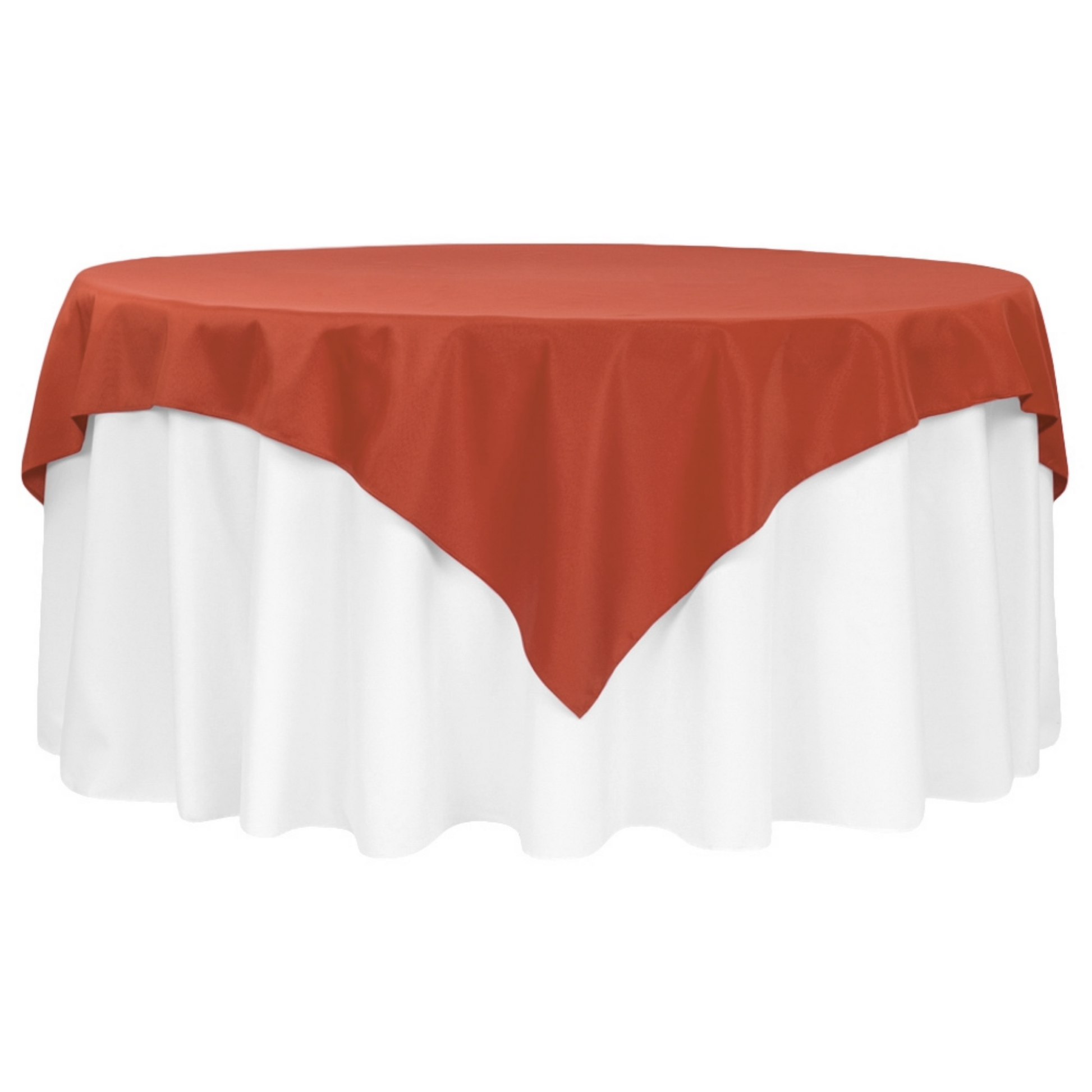 Polyester Square 72" Overlay/Tablecloth - Rust