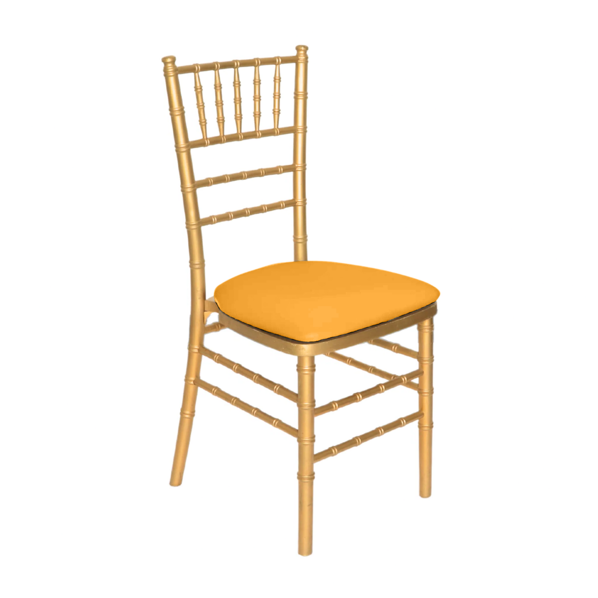 5 pcs/pk Spandex Chiavari Seat Pad Cover - Canary Yellow - CV Linens
