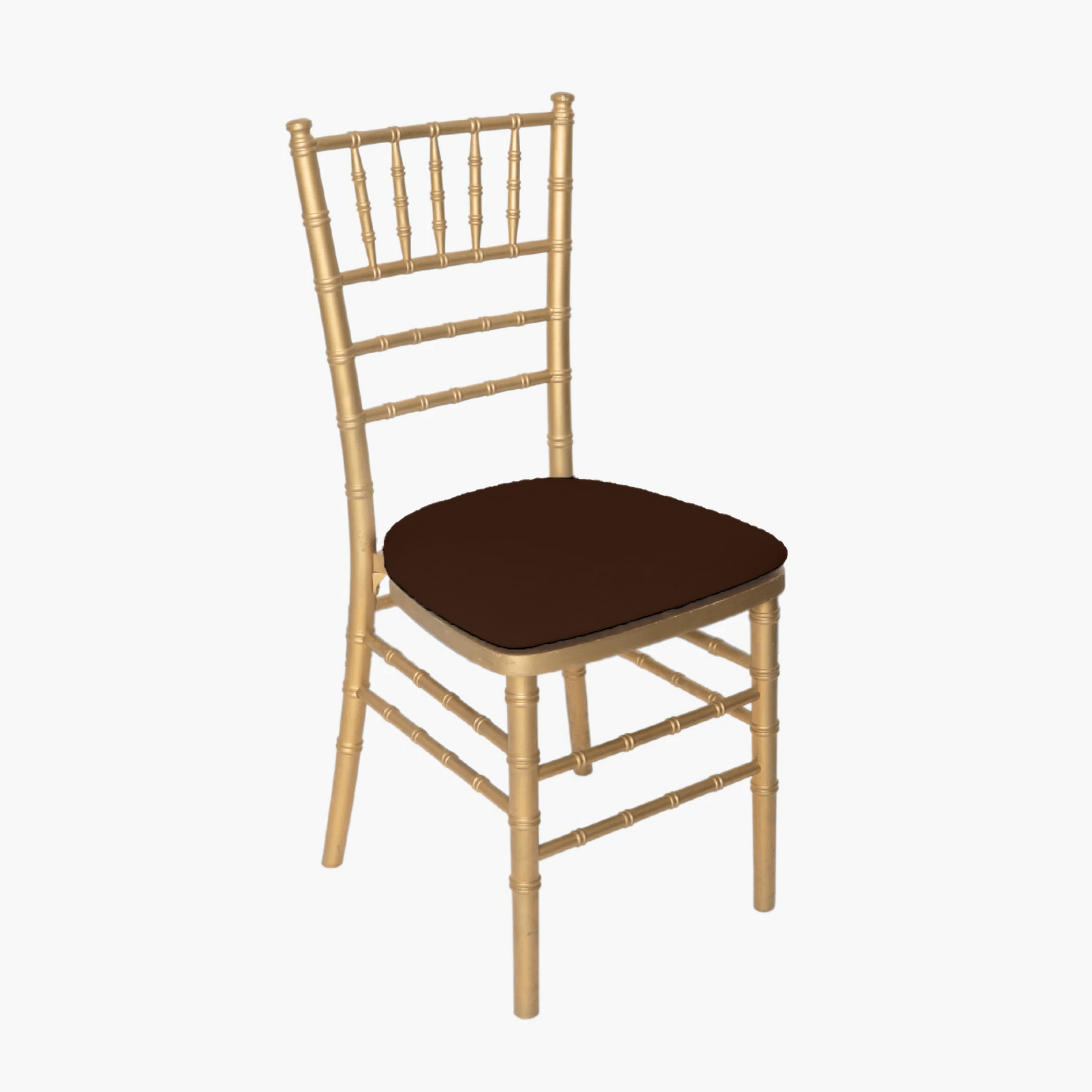 5 pcs/pk Spandex Chiavari Seat Pad Cover - Chocolate - CV Linens