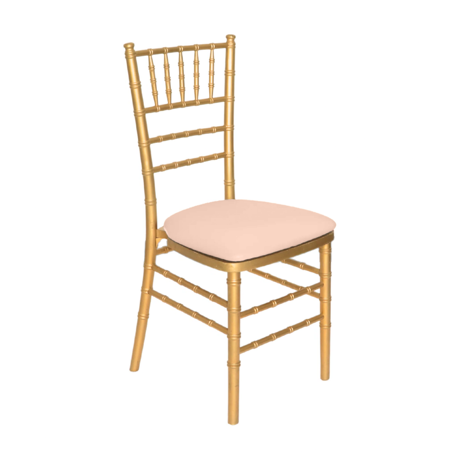 5 pcs/pk Spandex Chiavari Seat Pad Cover - Blush/Rose Gold - CV Linens