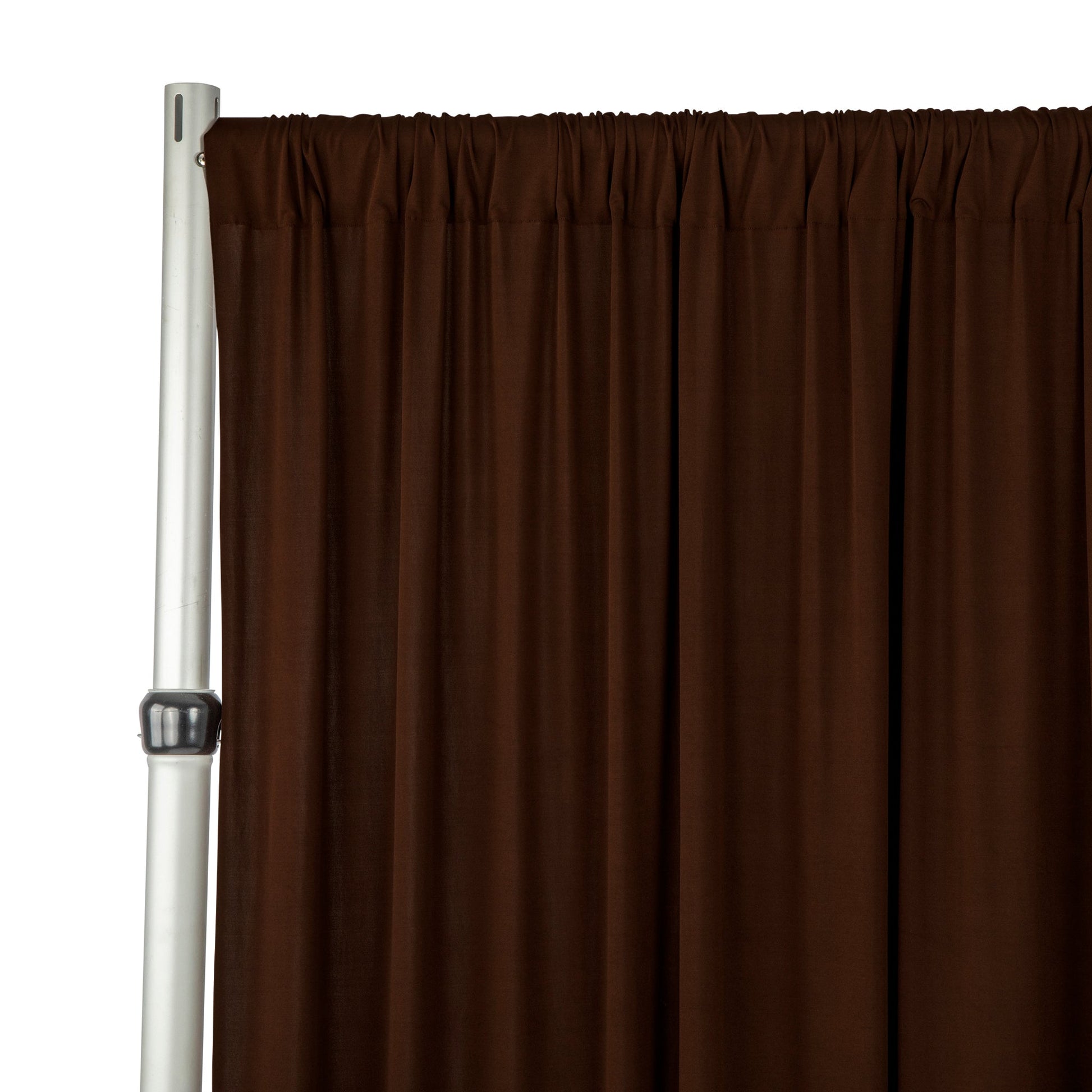 Spandex 4-way Stretch Backdrop Drape Curtain 10ft H x 60" W - Chocolate