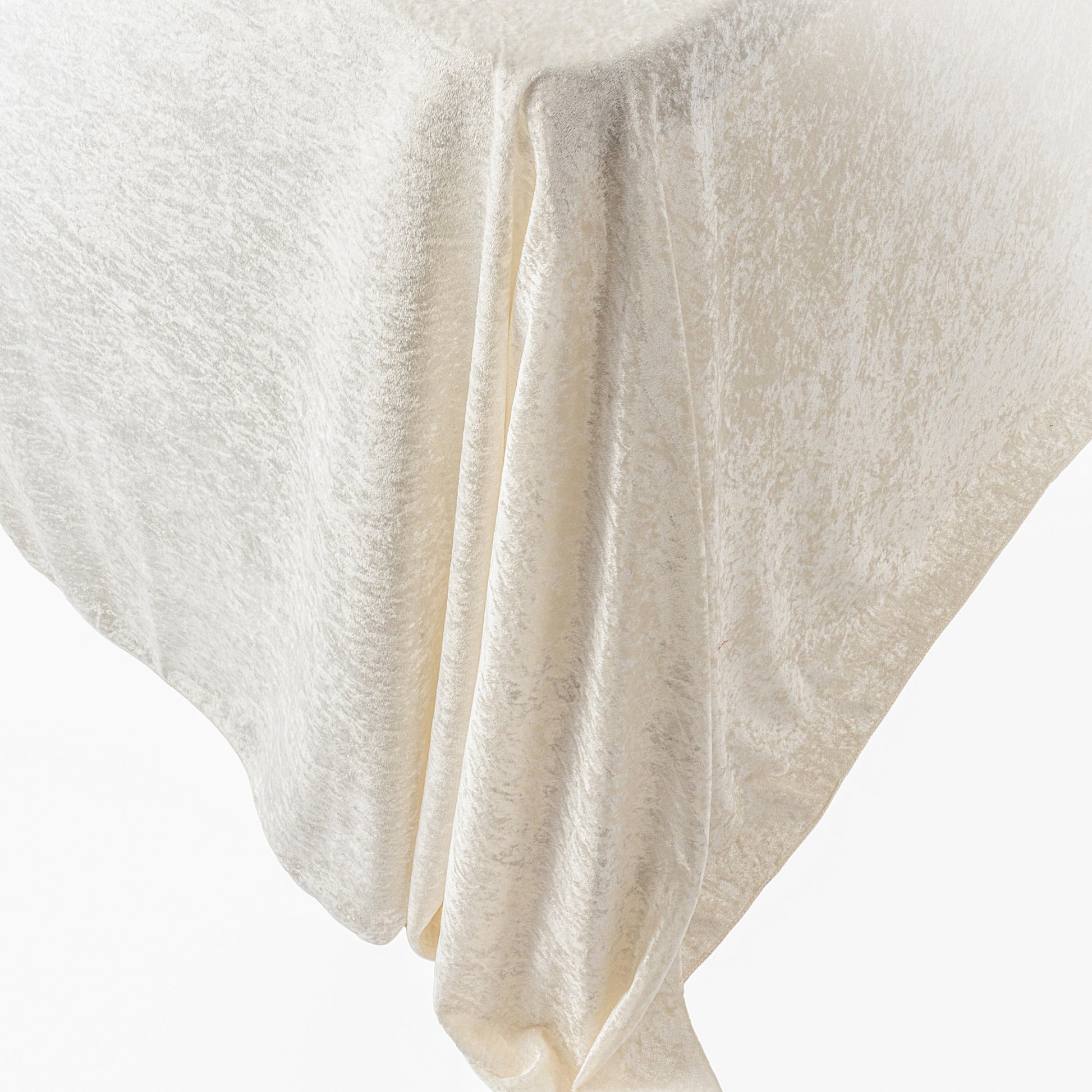 Ivory Velvet Rectangular Tablecloth