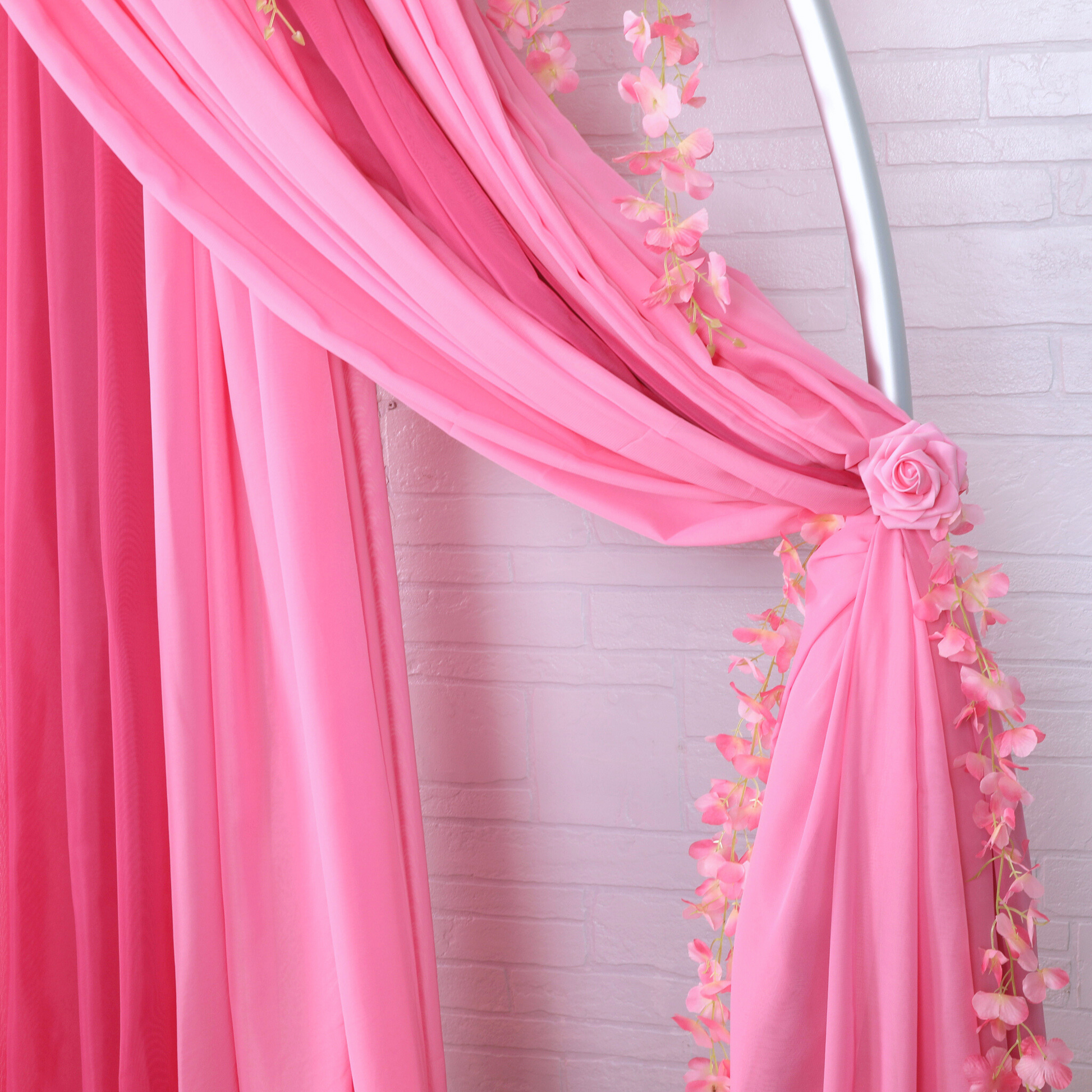 12 Pack Hanging Wisteria Vines Silk Flower Stem - Pink