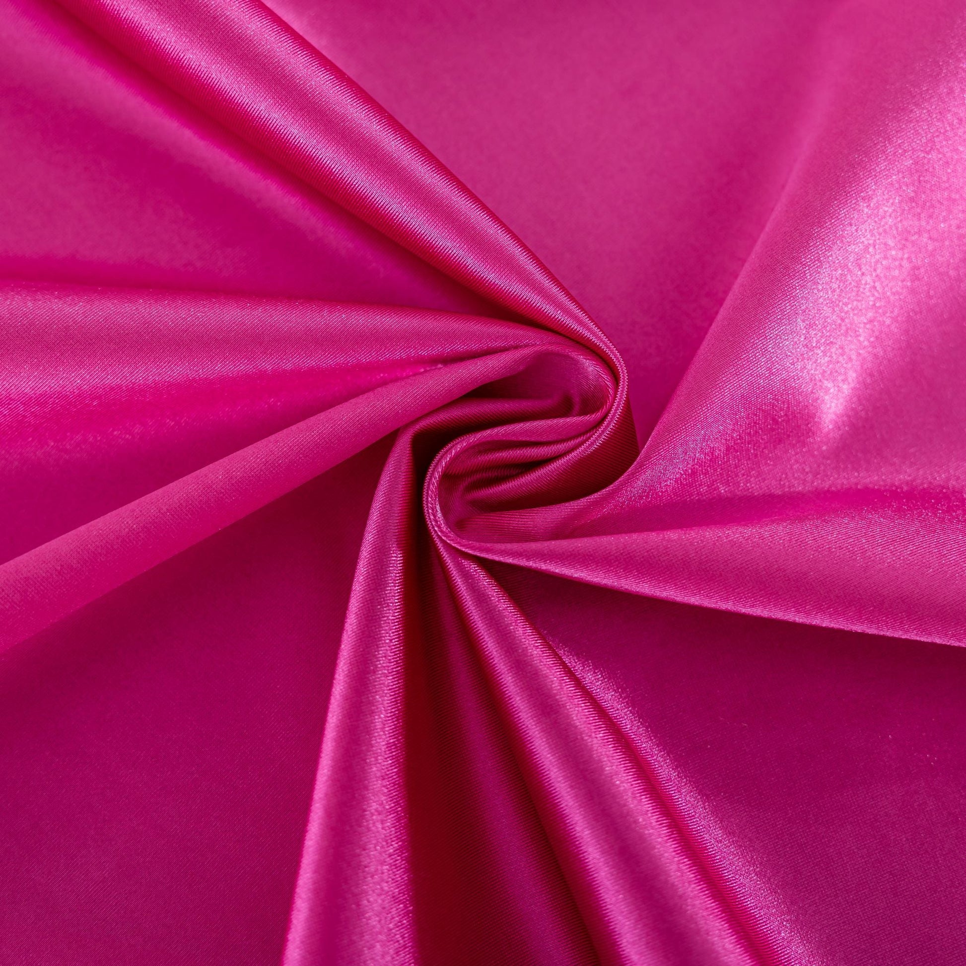 Satin wrinkle resistant fuchsia pink fabric